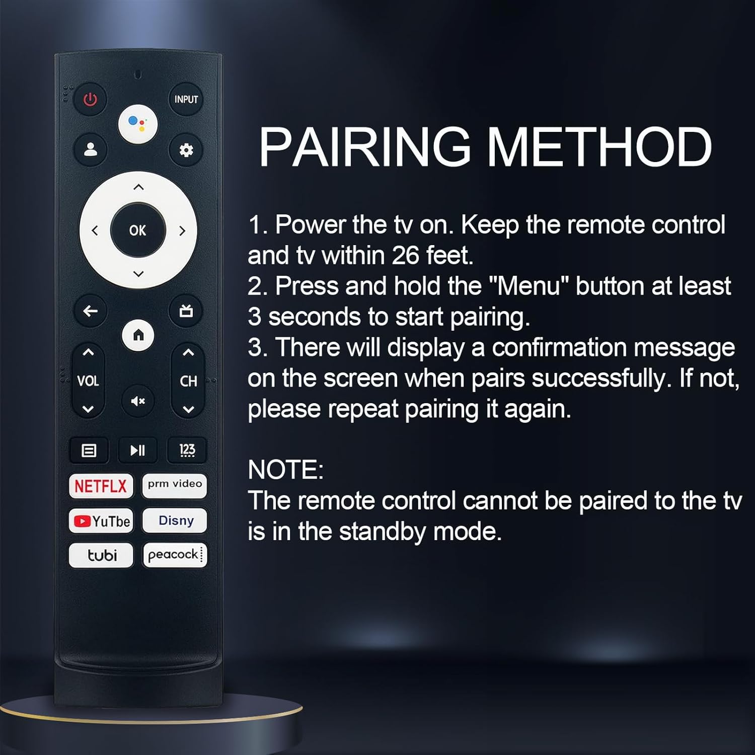 Hisense ERF3M90H Remote Control for Android LED 4K UHD Smart TVs with 6 Shortcut Buttons - Image 7