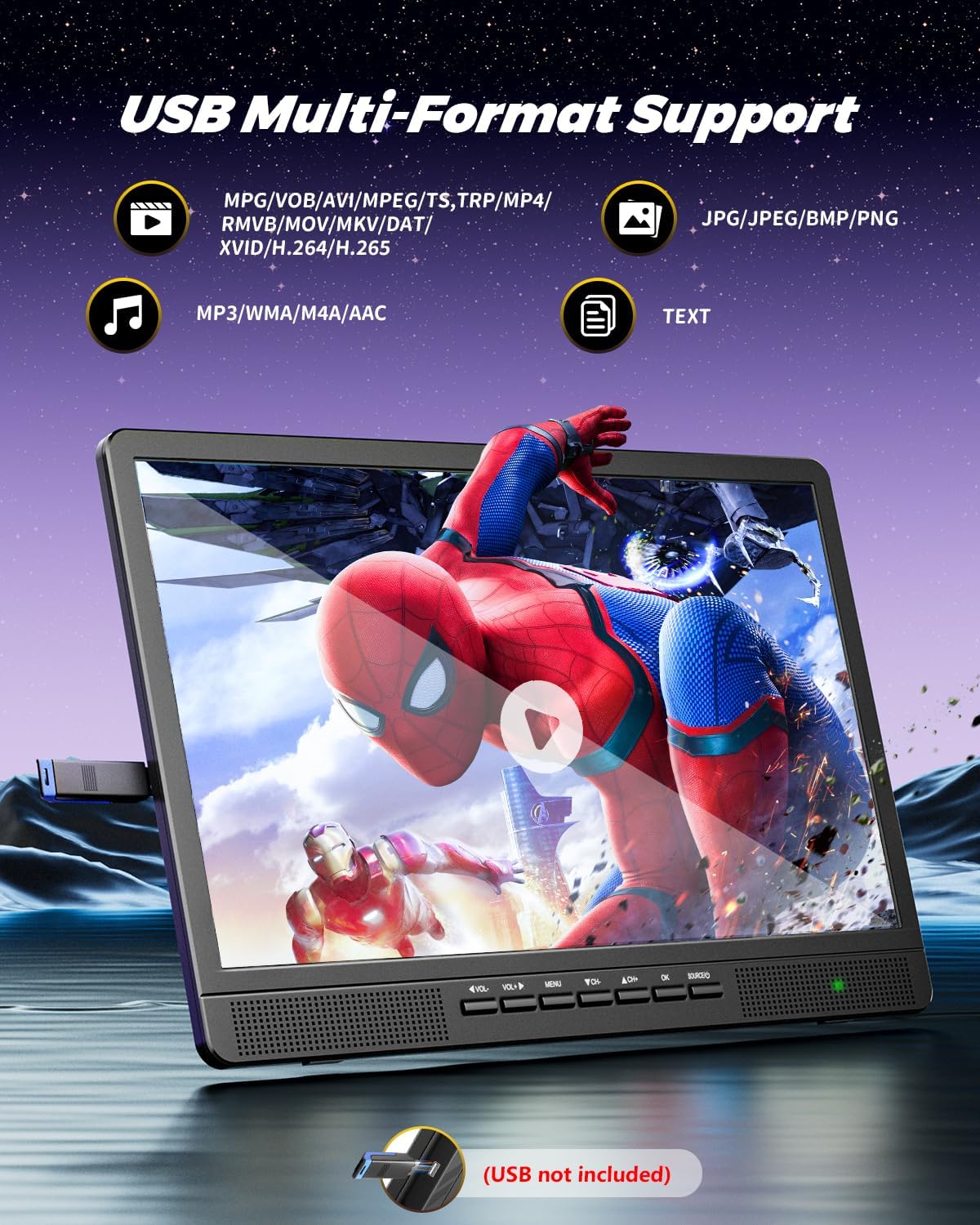 NORTHING 18 Inch Full HD 1080P Portable TV with HDMI for Streaming and Gaming - Image 5