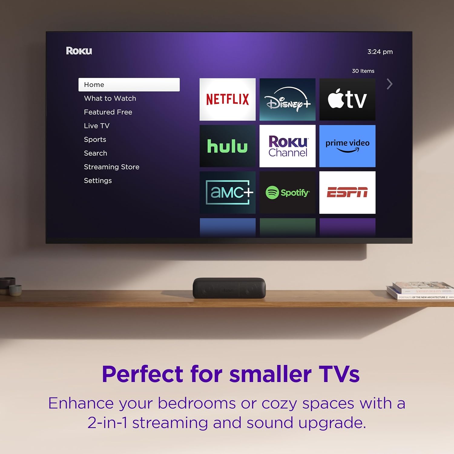 Roku Streambar SE 2-in-1 Soundbar with Built-in 4K Streaming and Premium Speakers - Image 7