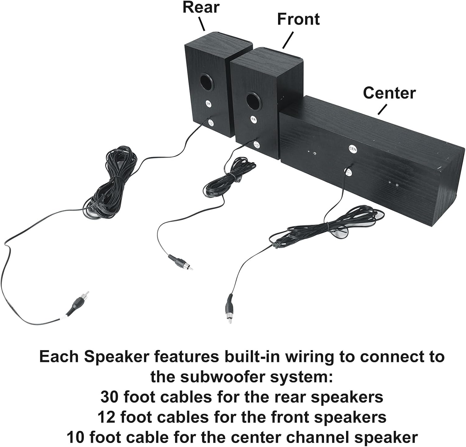Rockville HTS820 1500W 5.1 Channel Home Theater System Bluetooth USB 8" Subwoofer Black - Image 5