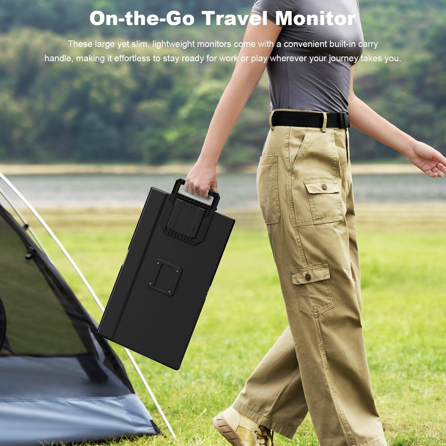 24 Inch Large Portable Monitor 1080P FHD 100Hz IPS USB C HDMI Laptop Screen Extender - Image 8