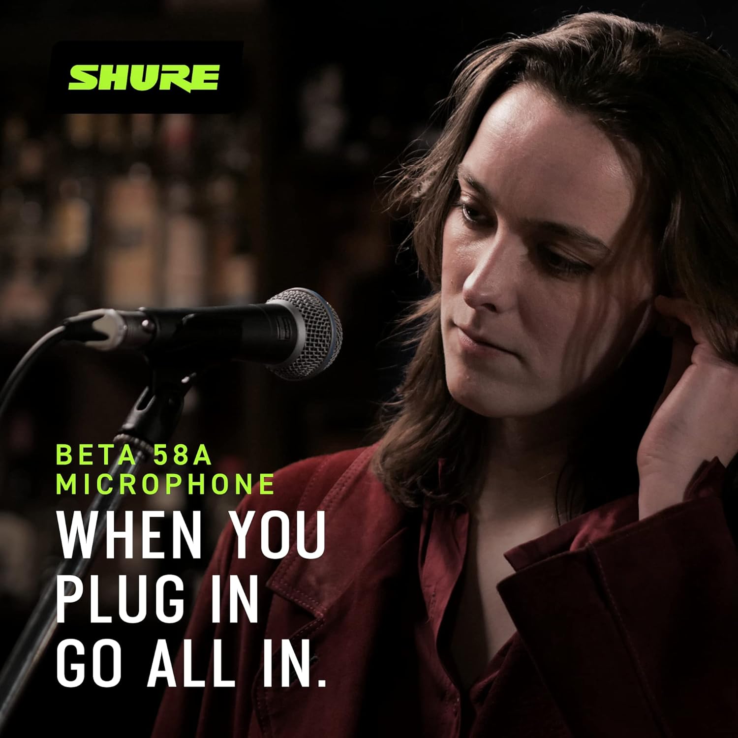 Shure Beta 58A Supercardioid Dynamic Vocal Microphone for Stage Studio with Stand Adapter and Storage Bag - Image 3
