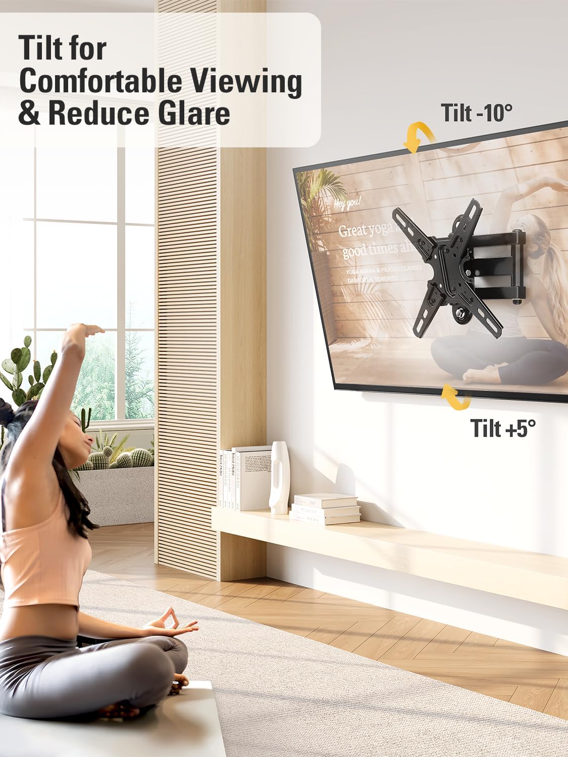 Mounting Dream Full Motion TV Wall Mount Bracket for 13-42 Inch TVs, Swivel Tilt Articulating Arm, 50 lbs Capacity - Image 3