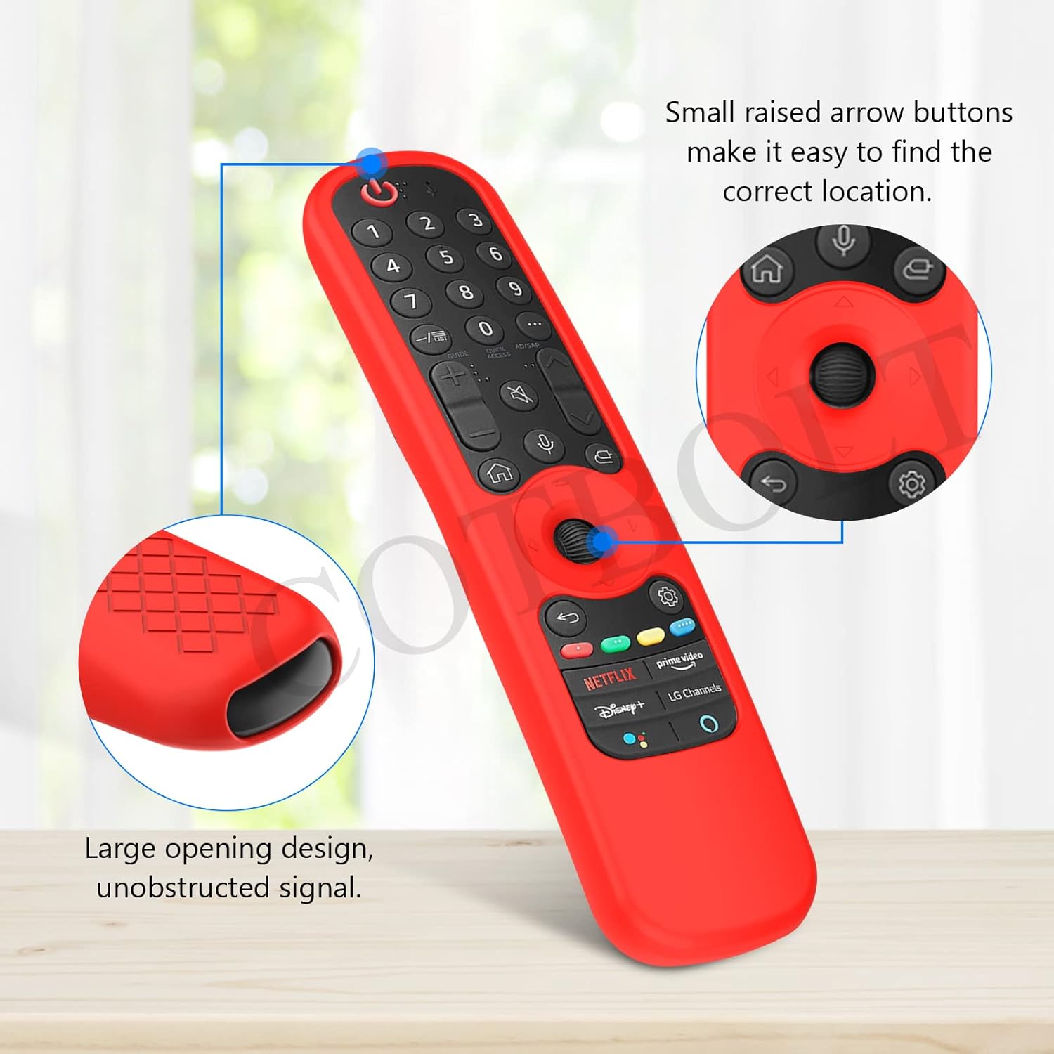 LG Magic Remote Silicone Protective Case Black Shockproof Cover for AN-MR21GA MR22GA MR23GA Smart TV Remotes - Image 5