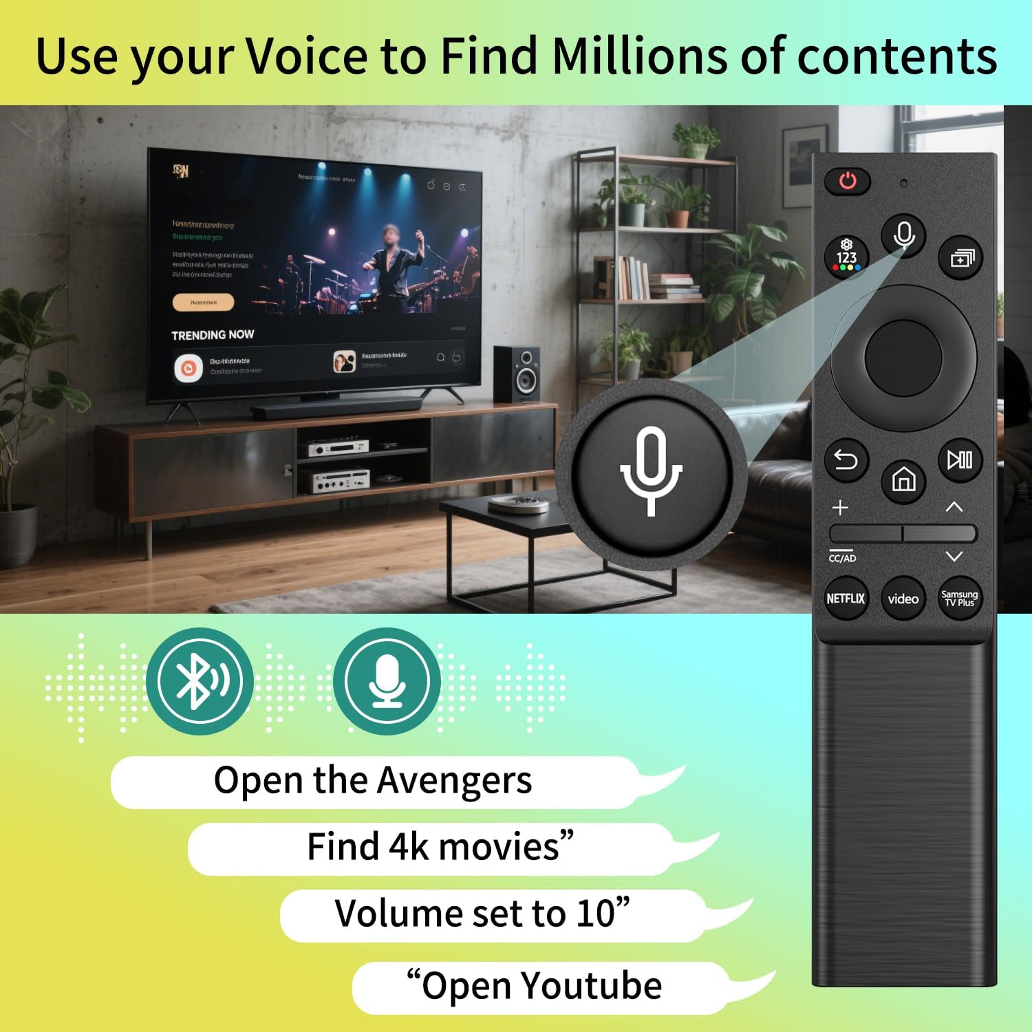 Solar Voice Remote Replacement for Samsung Frame Smart TV BN59-01357 Series New - Image 3