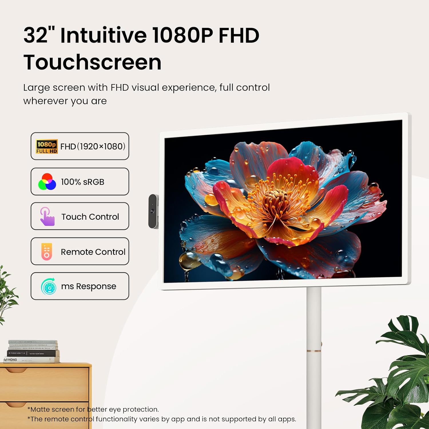 ApoloSign 32 Inch FHD Smart Portable TV 2nd Gen, 16GB RAM, 128GB Storage, Android 14, EDLA Certified, Rolling Tablet with Battery - Image 2