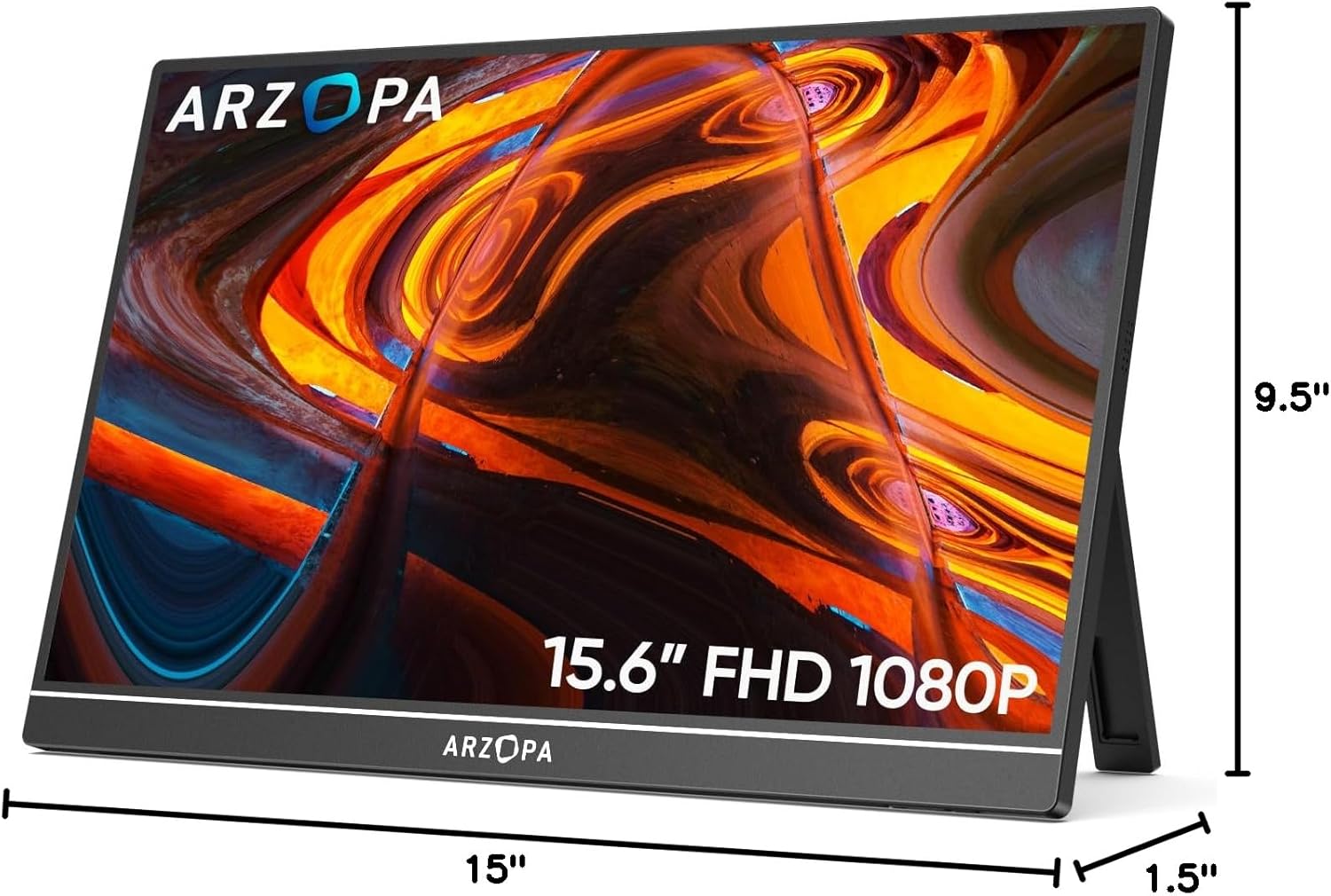 ARZOPA 15.6 Inch FHD 1080P Portable Monitor Ultra-Slim with Kickstand for PC Mac Phone Xbox PS5 - Image 8