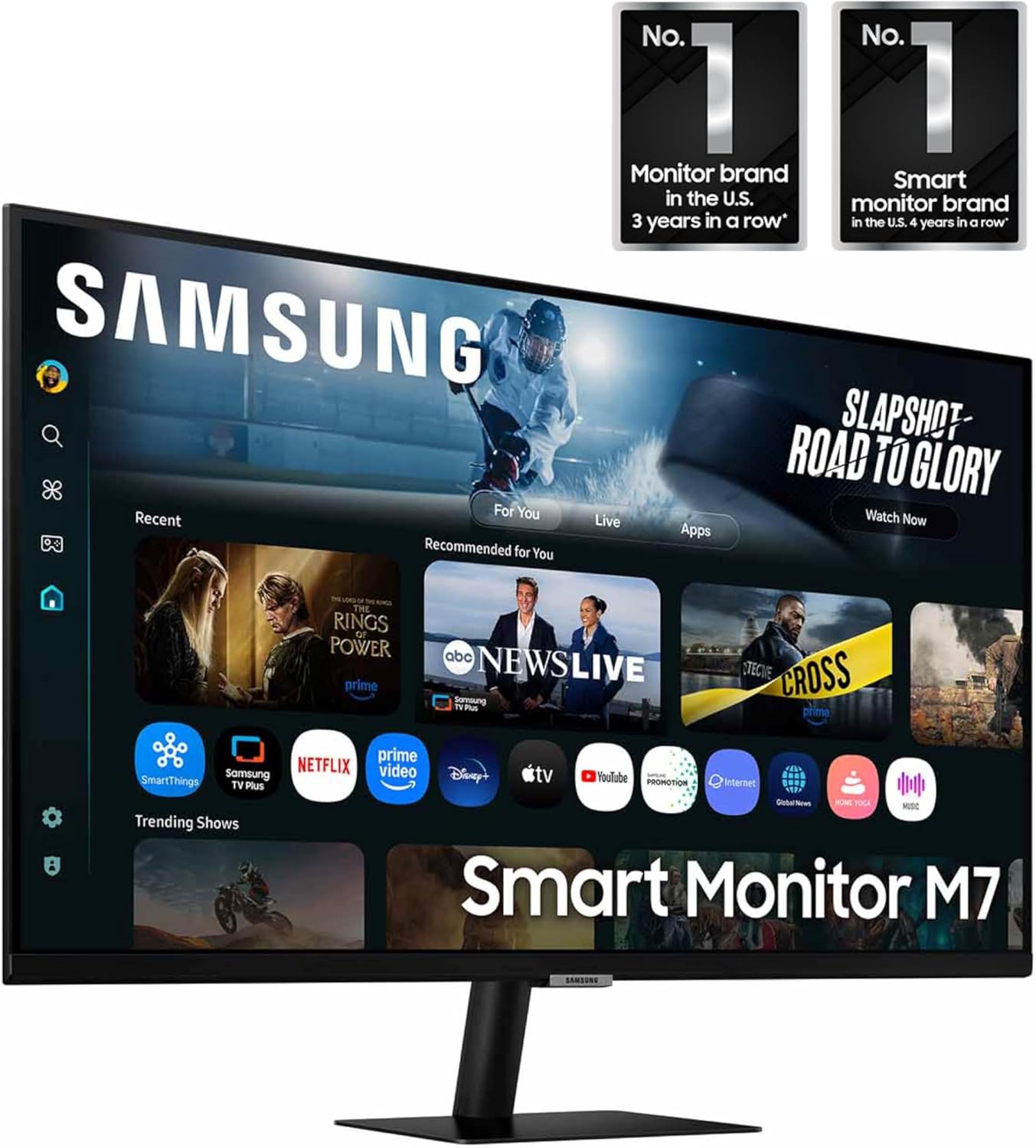 Samsung 32 Inch M70F Smart 4K UHD Monitor with Smart TV Apps and USB-C Black - Image 3