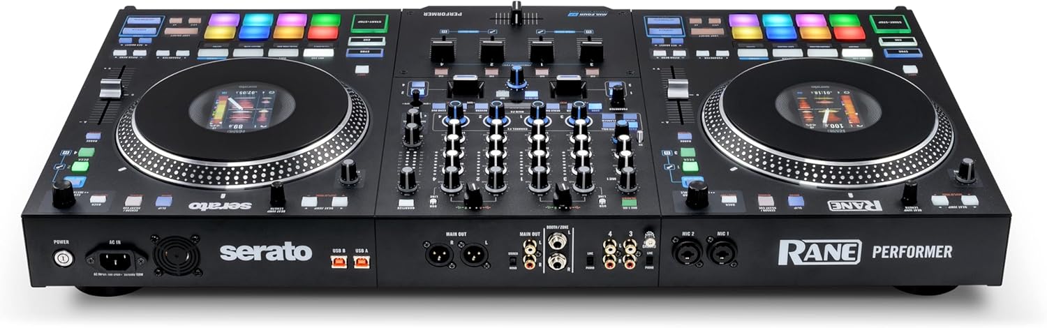 Rane Performer 4-Channel DJ Controller 7 Inch Platters w/ Displays Advanced FX Serato DJ Pro Included - Image 13