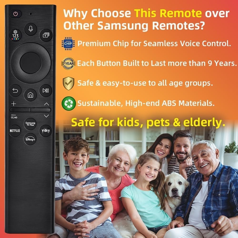 Replacement Samsung TV Remote Control Voice Control for Smart, Frame, Crystal Neo LED 4K Ultra HD TVs 2-Year Warranty - Image 5