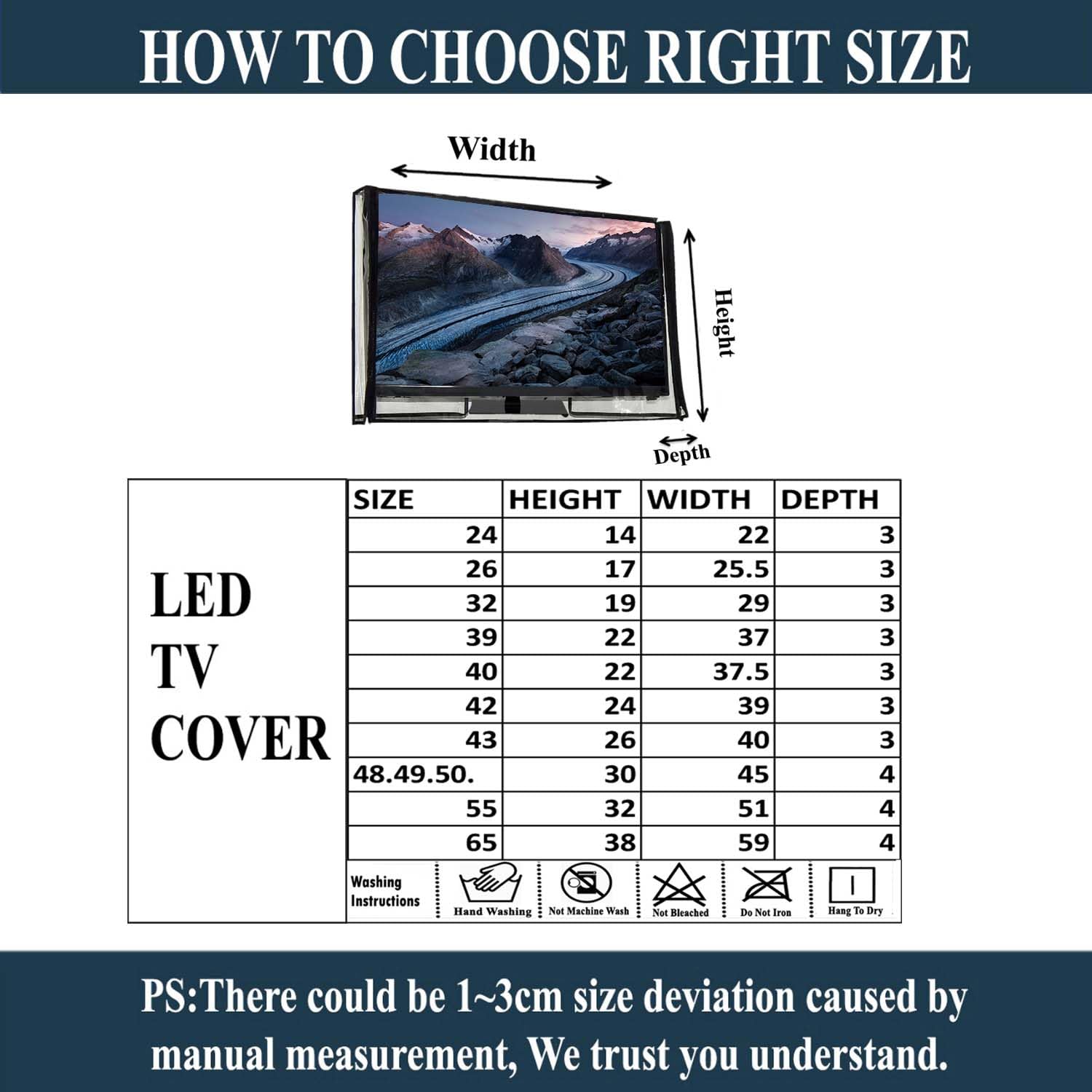 Great Fashion 24 Inch LED LCD TV Cover 2 Layer Dust Proof Smart - Image 5