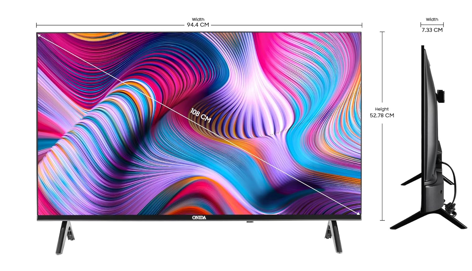 Onida 43 inch Full HD Smart TV 43ACF Black 108 cm - Image 5