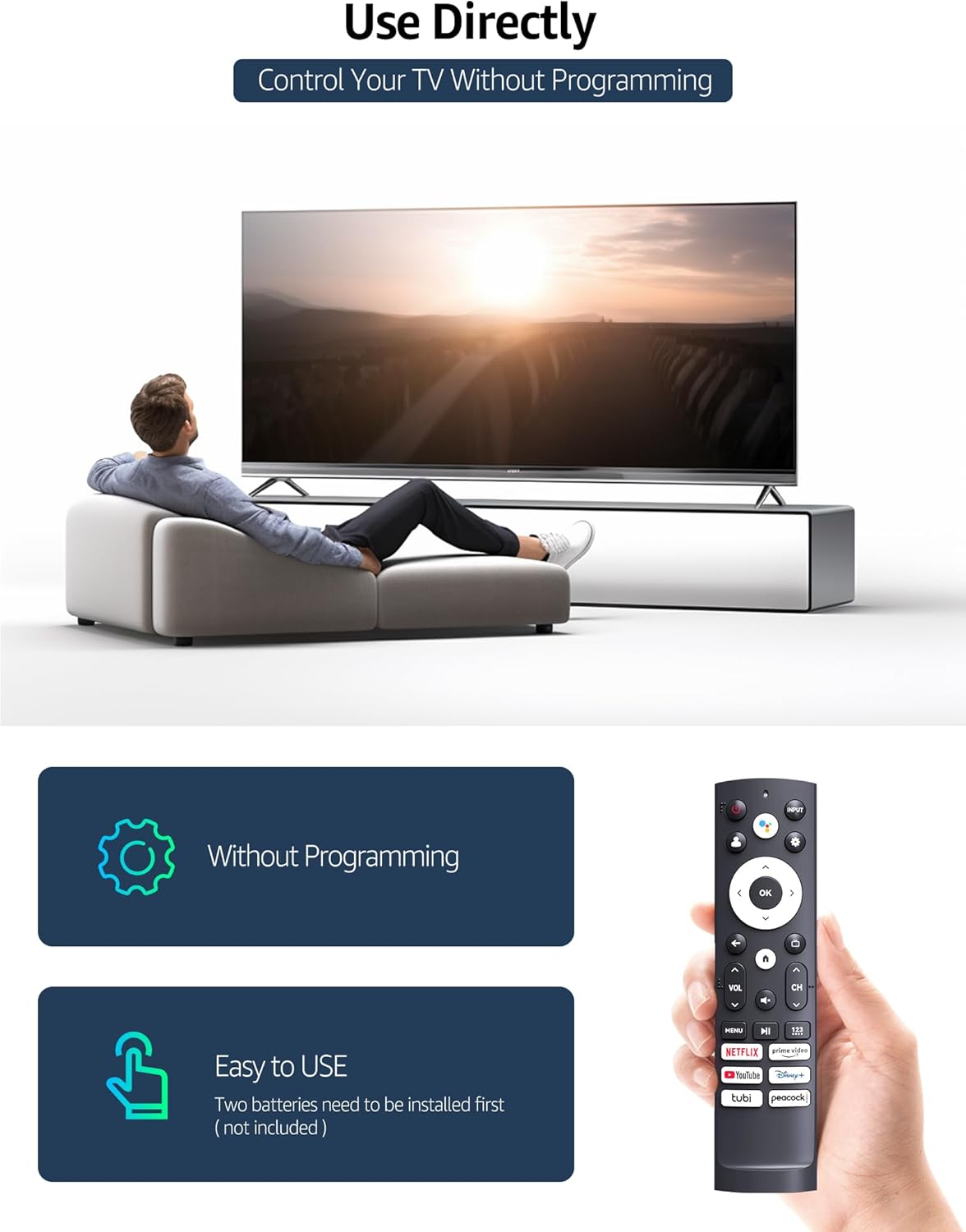 Hisense Smart TV Replacement Remote ERF3M90H for A6H/U6H/A53/A66 Series 43-85" 6 Hot Keys Netflix - Image 4