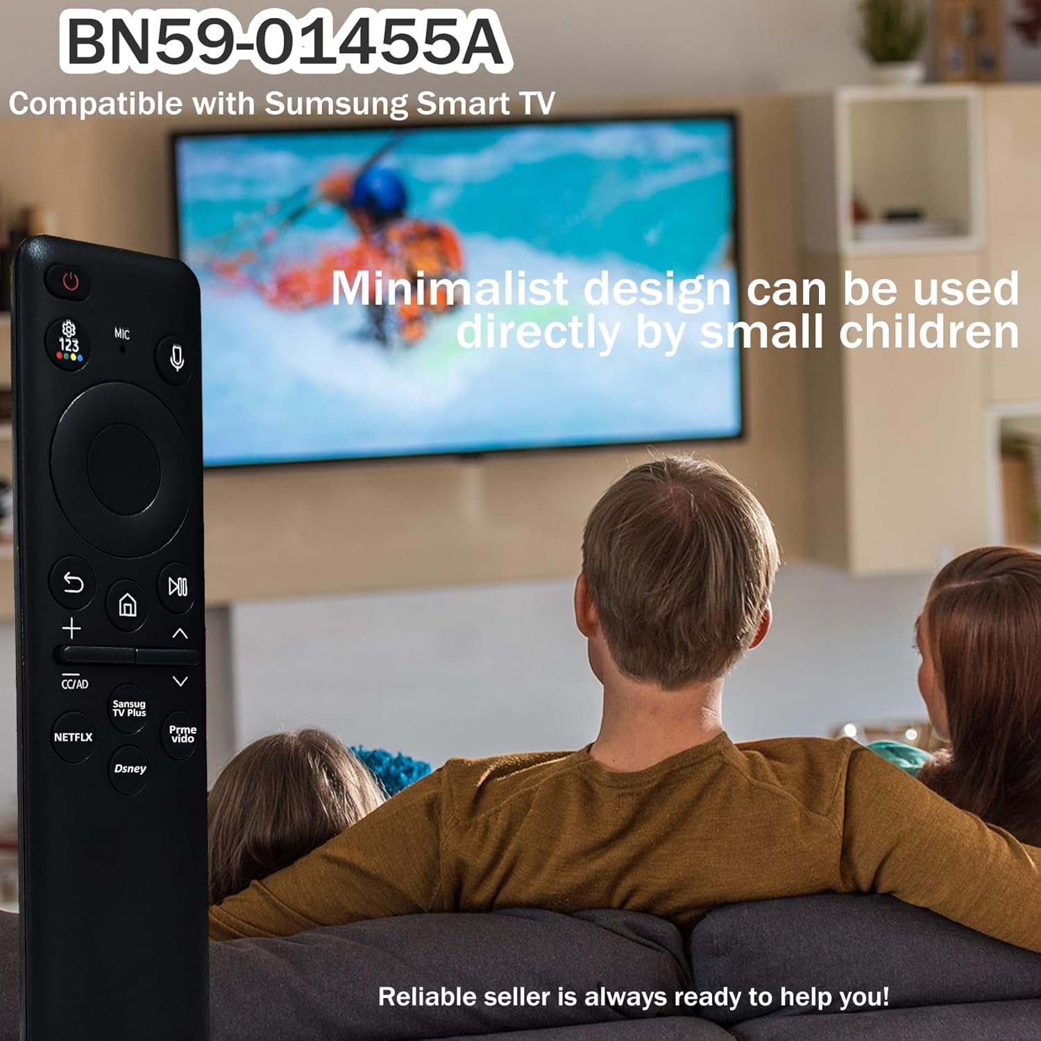 Rechargeable Solar Voice Remote BN59-01455A for Samsung Neo QLED UHD OLED Smart TVs - Image 7