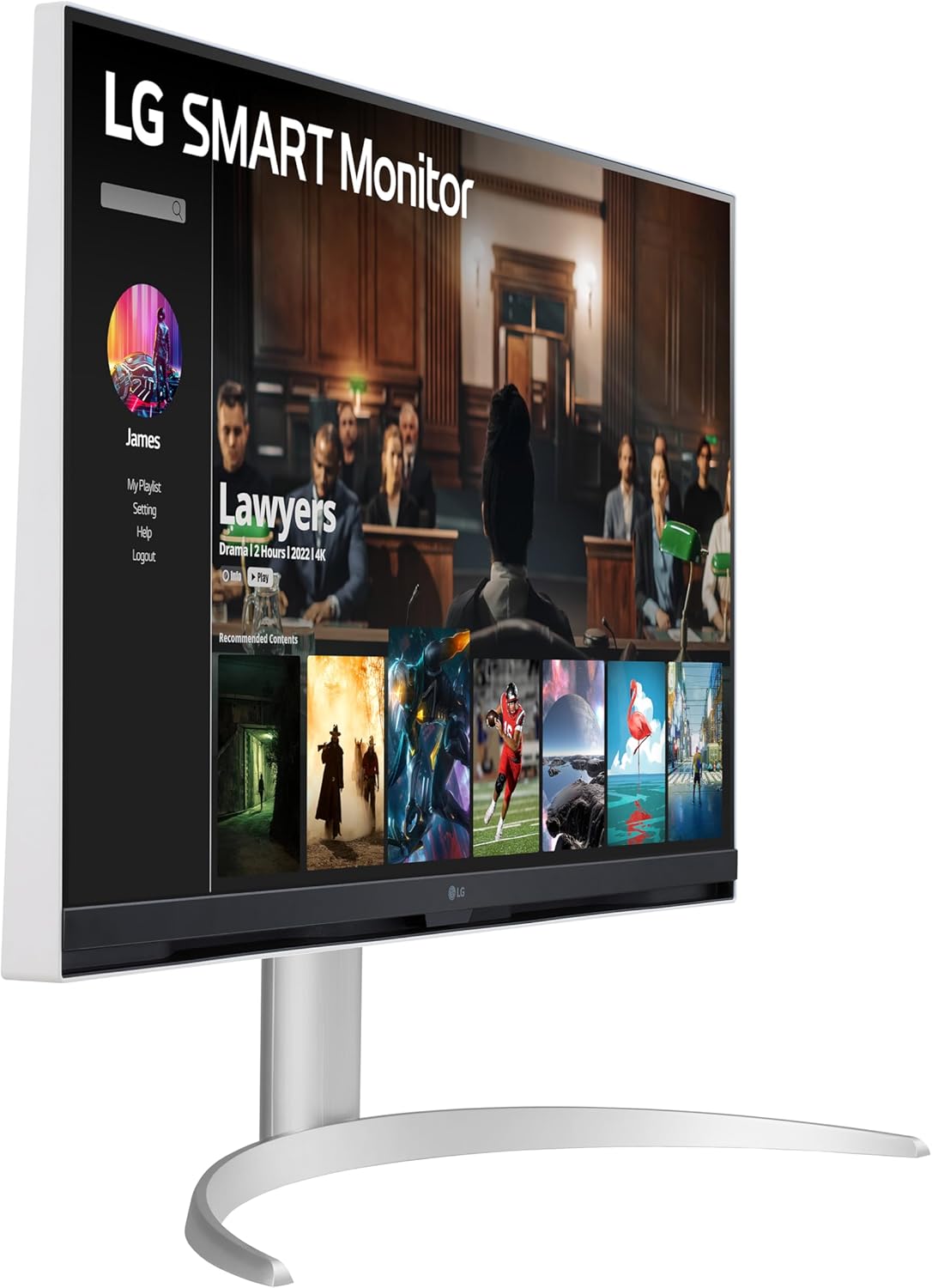 LG Smart Monitor 32-Inch 4K UHD Display with webOS ThinQ AI and USB-C Silver - Image 7