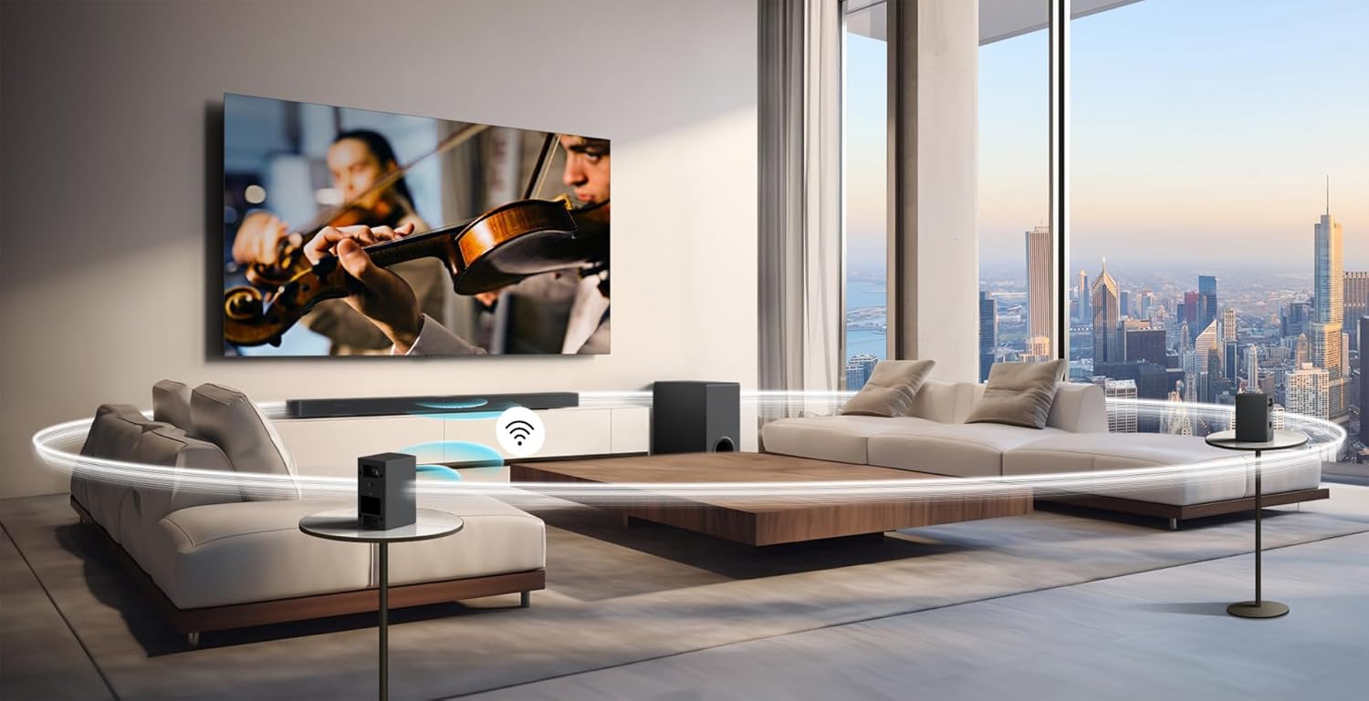 LG SPT8-S 100W 2.0 Channel Rear Speaker Kit Black for S70TY S90TY Soundbars - Image 2
