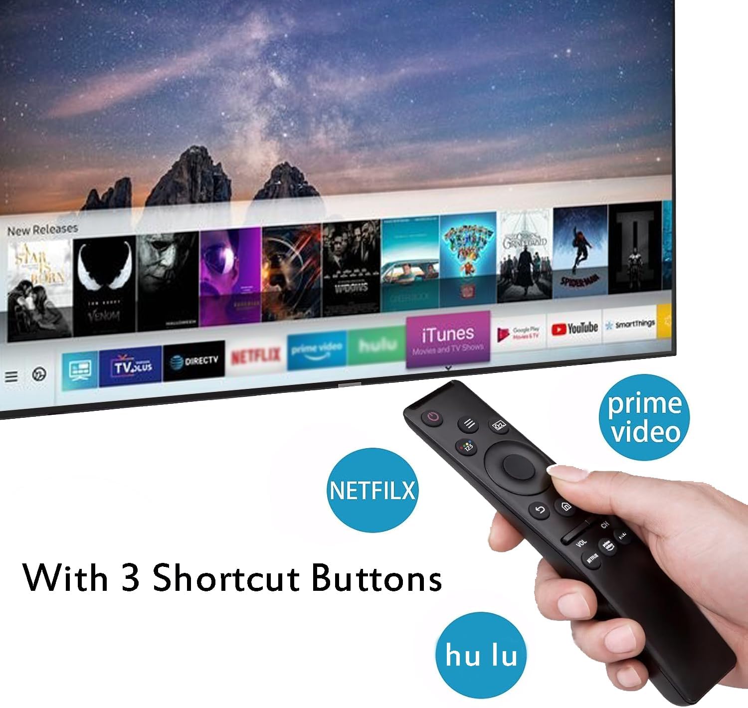 Samsung Smart TV Universal Replacement Remote Control for All Series Frame Crystal UHD LED Neo QLED OLED 4K 8K Curved TVs - Image 5