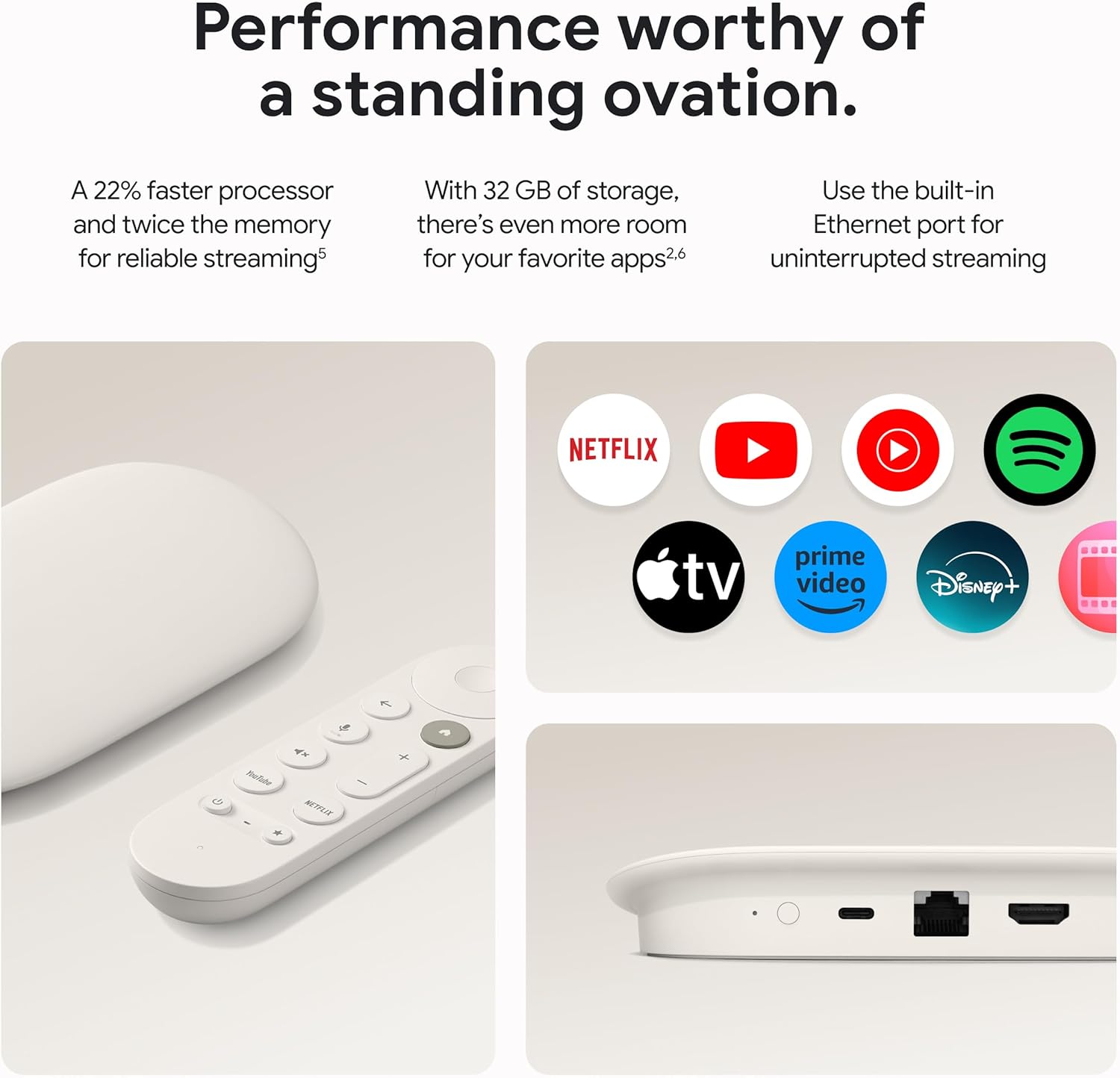 Google TV Streamer 4K Porcelain 32GB with Voice Remote for Fast Streaming & HDR Entertainment - Image 5