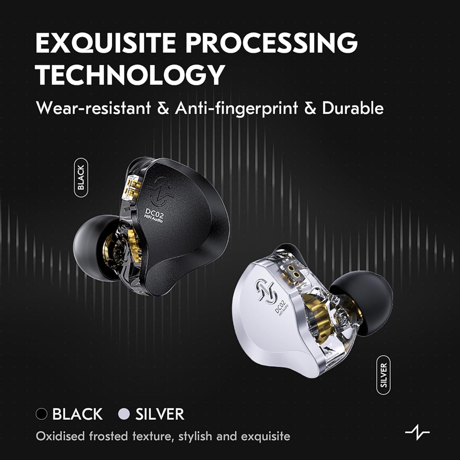 CCZ DC02 Black Wired HiFi Stereo Noise Cancelling In-Ear Monitors without Microphone 4N OFC Cable - Image 7