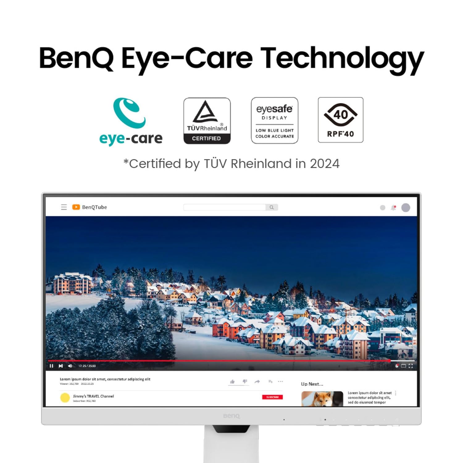 BenQ GW2486TC 24 Inch IPS 100Hz Full HD White Coding Monitor with USB-C 65W PD - Image 11