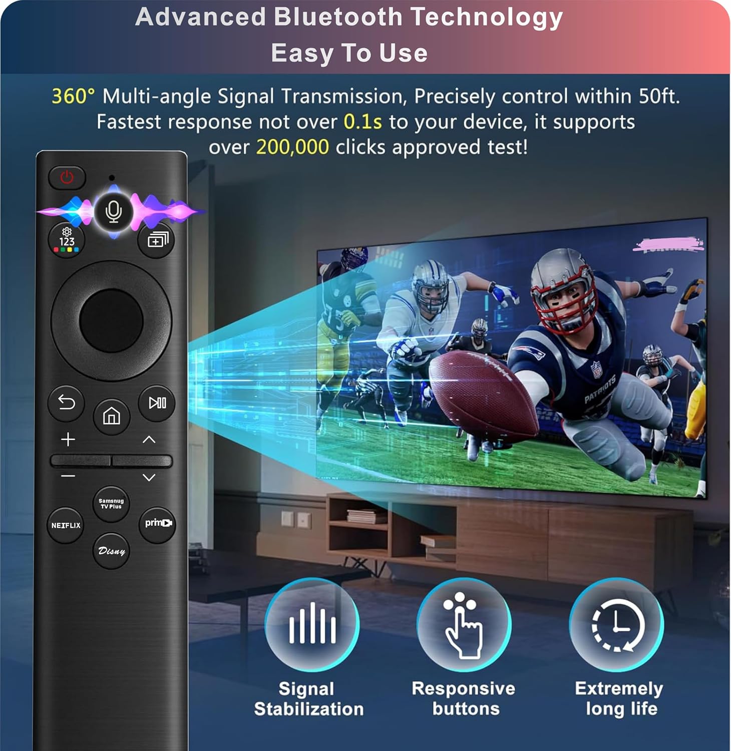 Replacement Samsung Smart TV Remote Control Voice Mic Bluetooth Tizen OS for Neo QLED OLED - Image 7