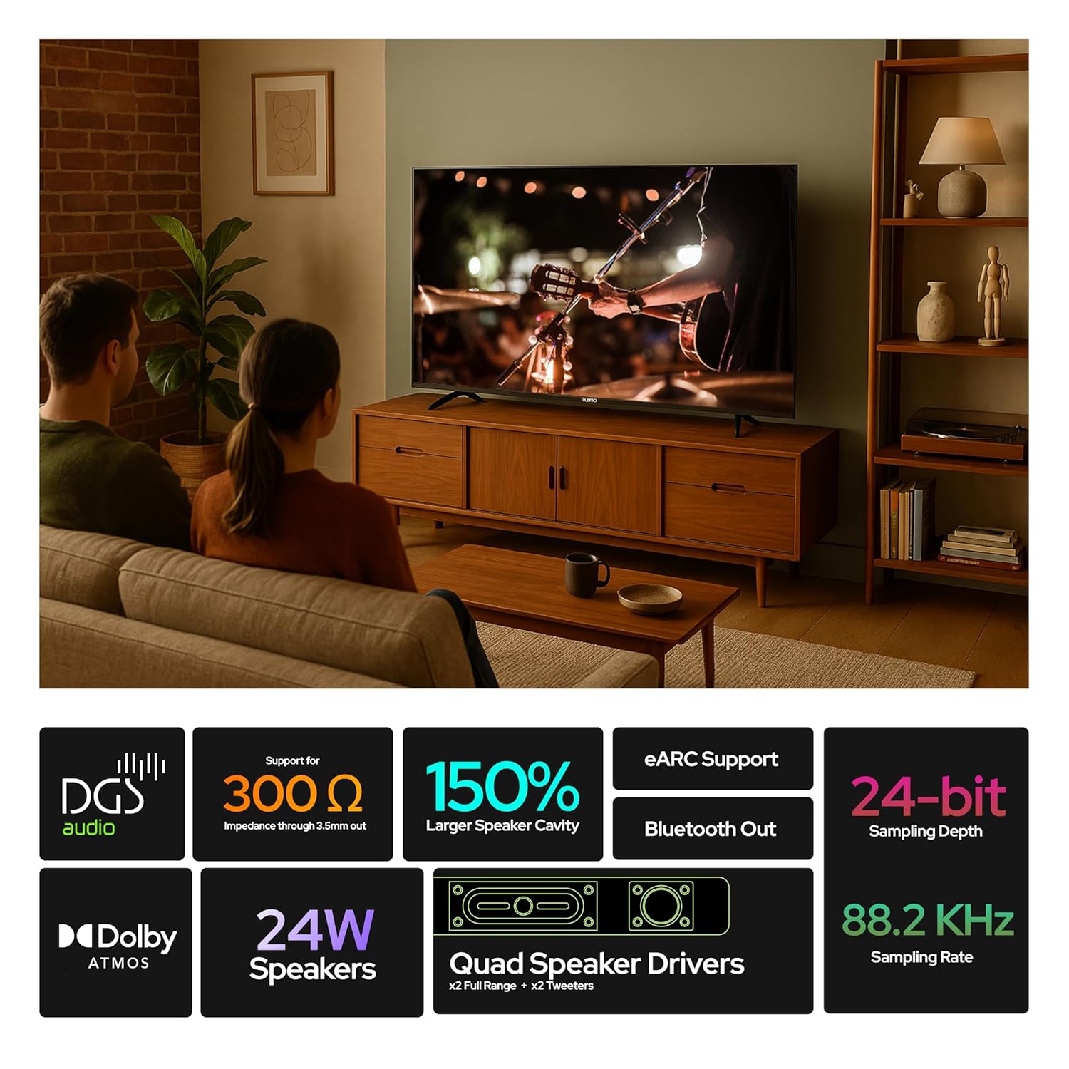Lumio Vision 9 55 Inch 4K Ultra HD Smart Google QD-MiniLED TV - Image 10