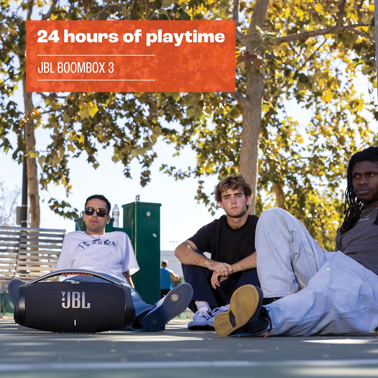 JBL Boombox 3 Black Portable Bluetooth Speaker IPX7 Waterproof 24 Hour Playtime PartyBoost - Image 3
