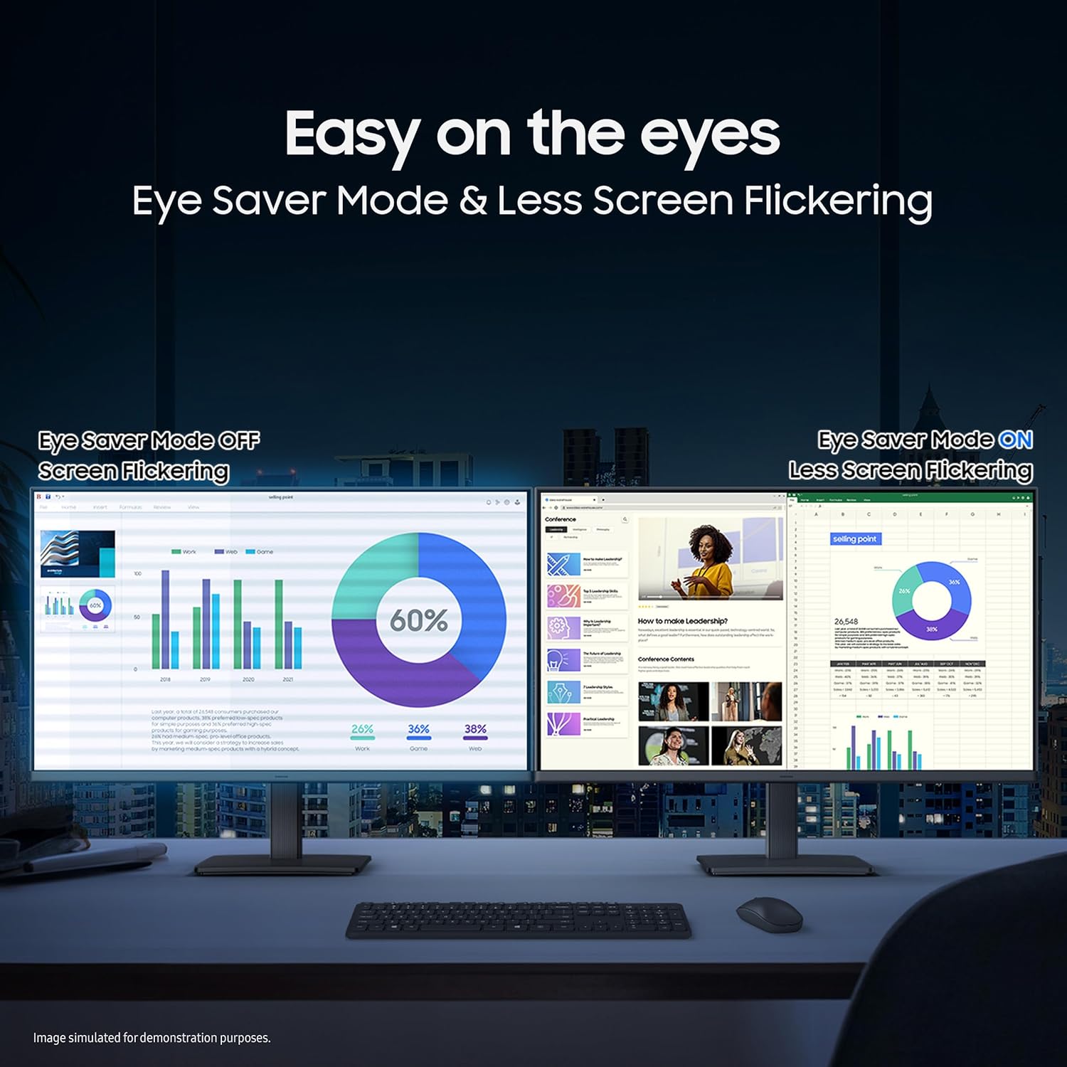 Samsung 22 Inch FHD 100Hz IPS Flat Monitor Black - Image 4
