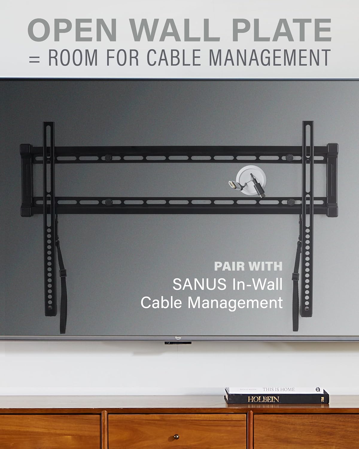 SANUS Low Profile Fixed TV Wall Mount 40-80 Inch TVs Slim 1 Inch Profile UL Certified - Image 9