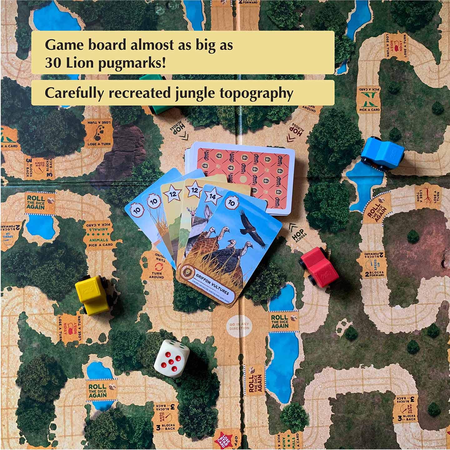 KAADOO Big Game Lion's Den Educational Adventure Safari Board Game for Kids 6+ 2-4 Players - Image 6
