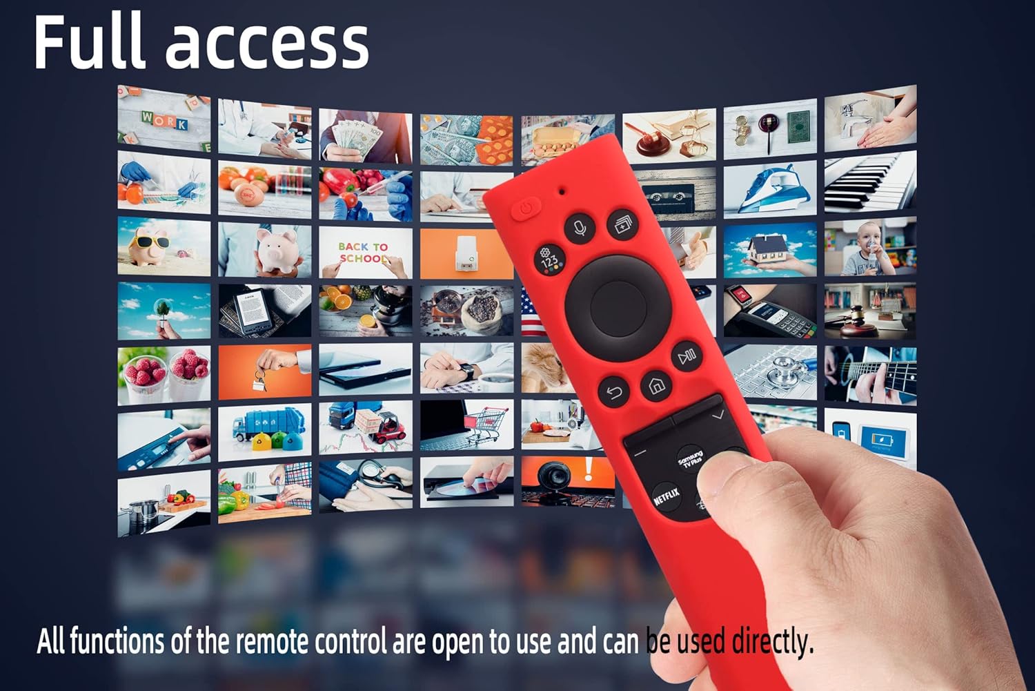 Black Silicone Protective Cover for Samsung Solar Cell TV Remote Control TM2280E - Image 7