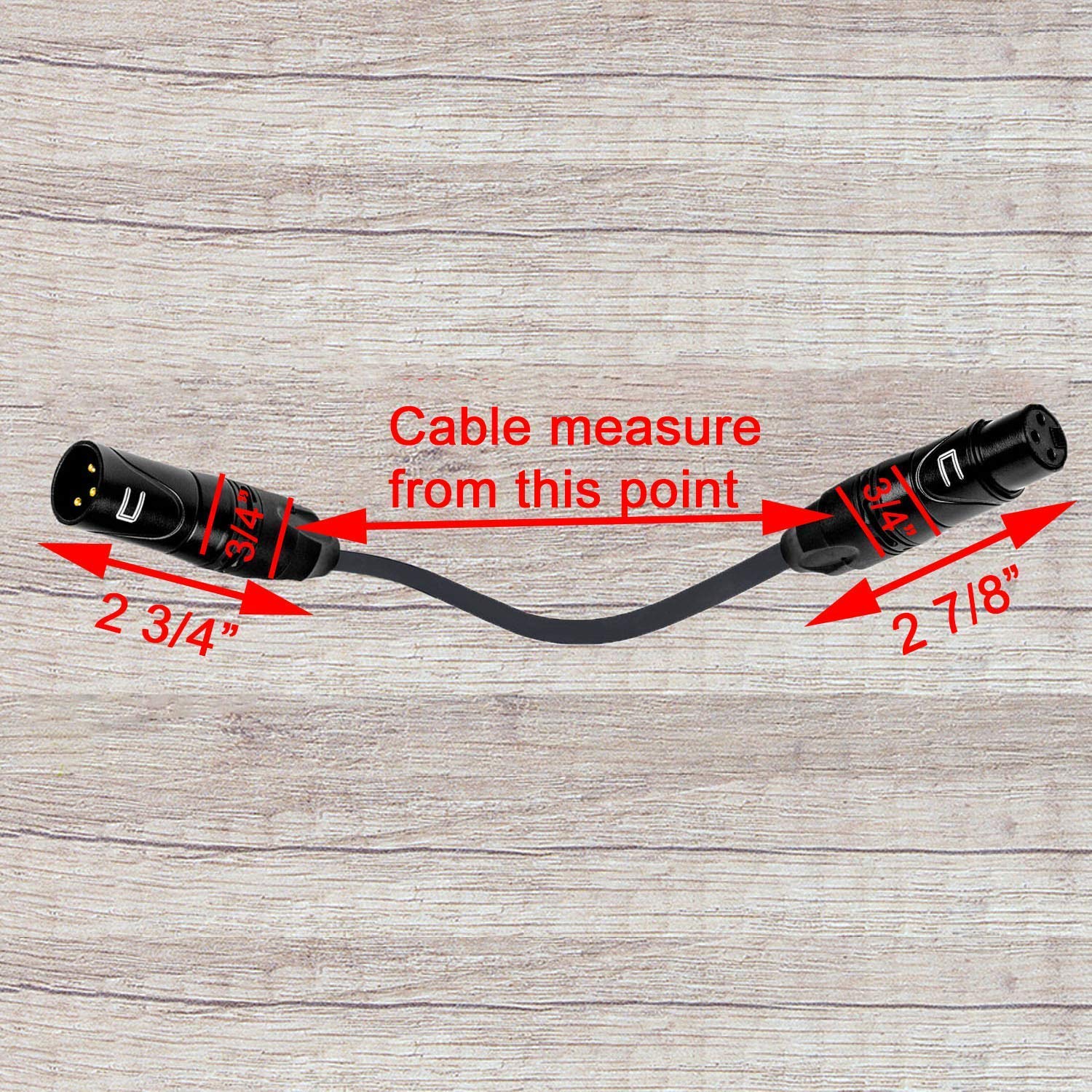 Pro 1.5 Ft Black Balanced XLR Cable Male to Female 3-Pin Microphone Connector - Image 3
