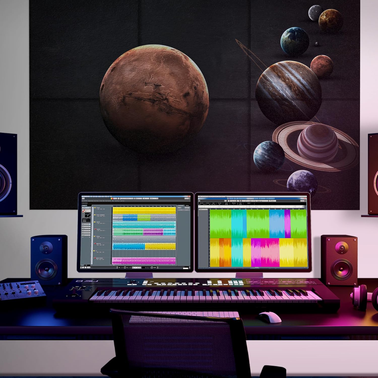 BUBOS 6 Pack 72x48 Inch Mars 3D Soundproof Acoustic Panels Self-Adhesive Decorative Treatment - Image 8