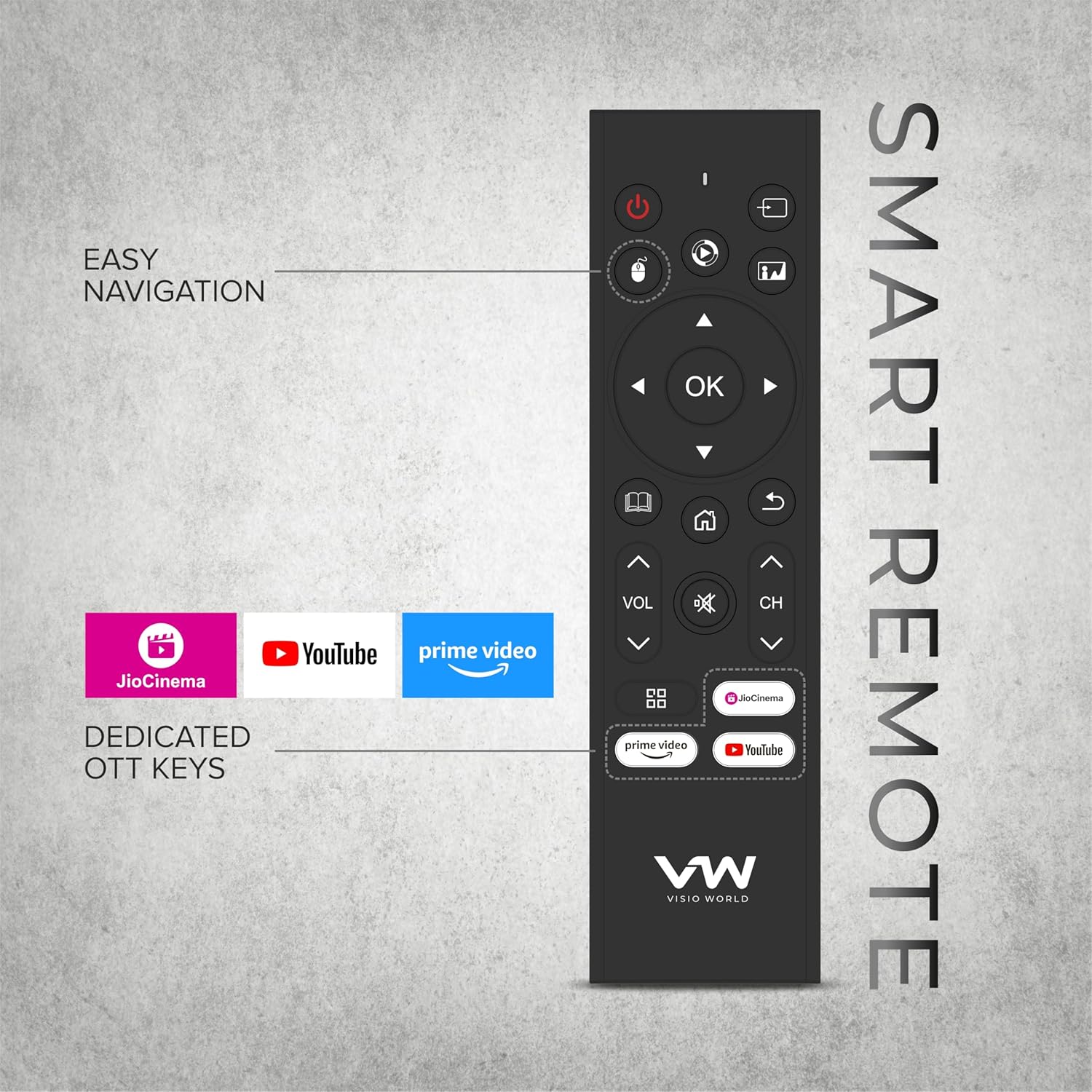 VW 43-inch Frameless Full HD Android Smart LED TV VW43F2 Black - Image 4