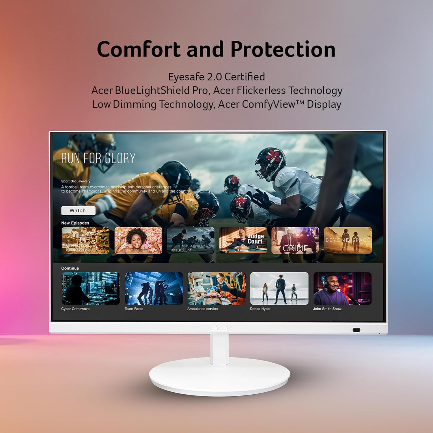 Acer 27 Inch Smart Full HD IPS LED Monitor with WebOS, HDR10, Ergo Stand - Image 7