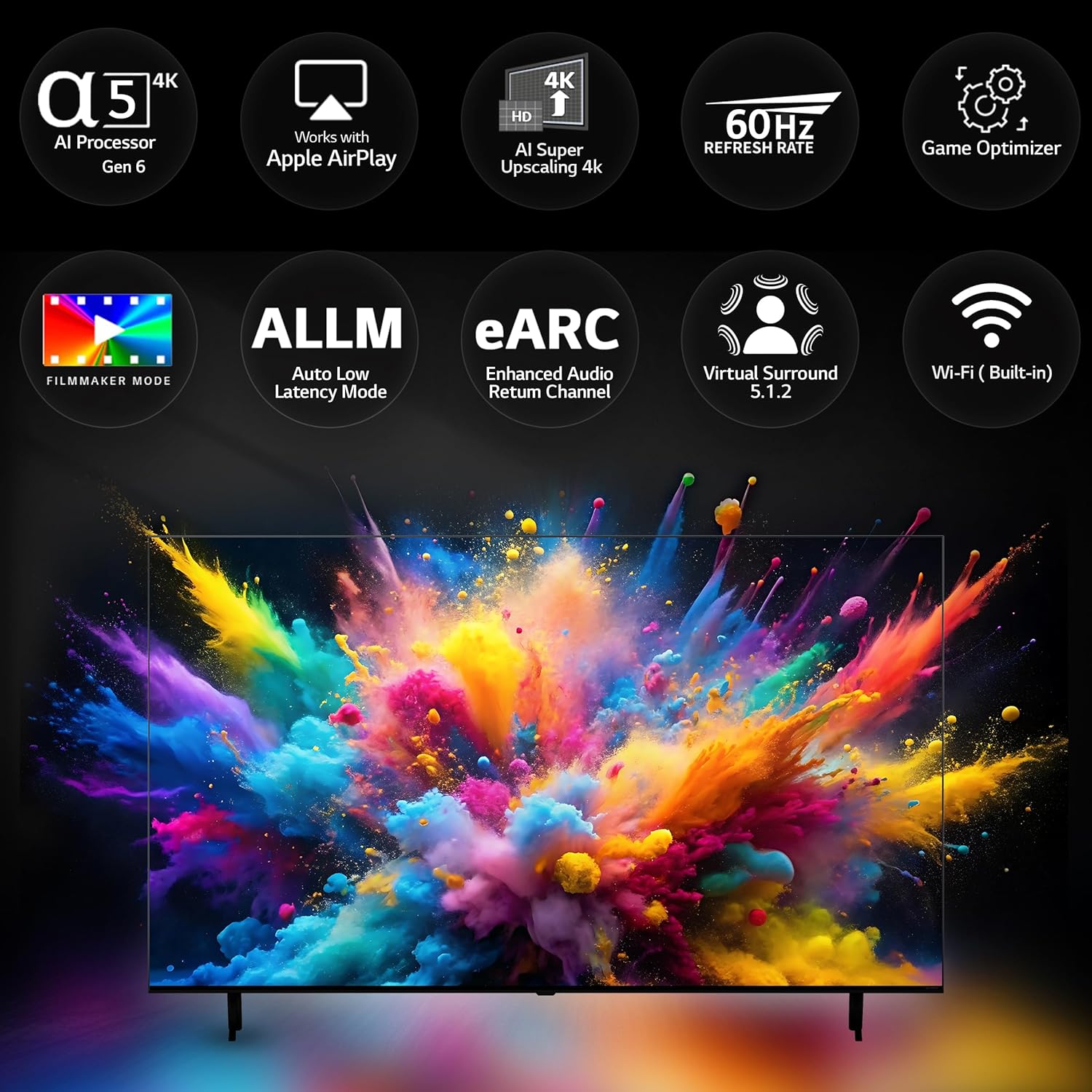 LG 65 inch 2024 QNED75SRA 4K UHD Smart WebOS QNED TV Black - Image 3