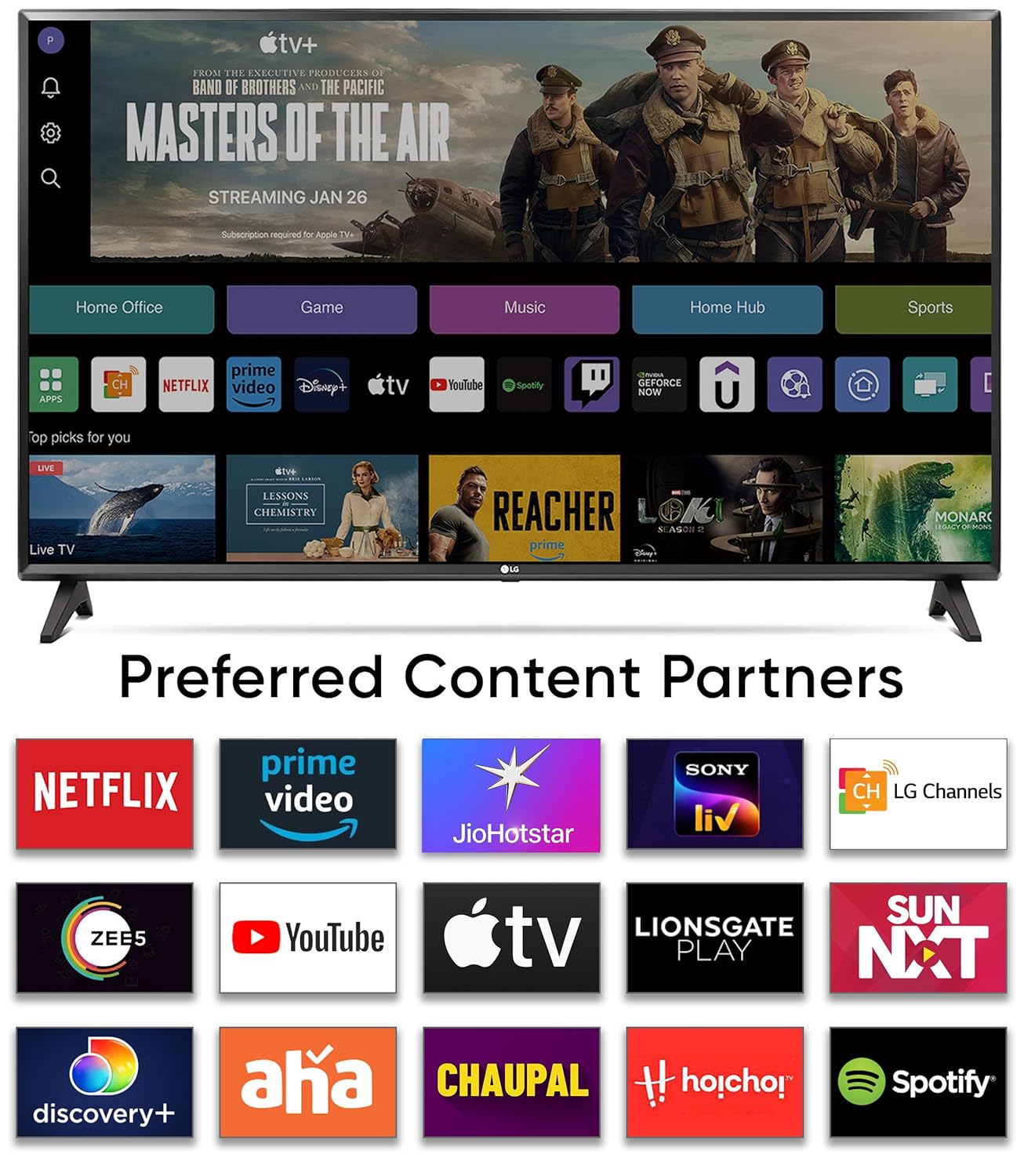 LG 32 Inch HD Ready Smart LED TV Dark Iron Gray 32LM563BPTC - Image 3