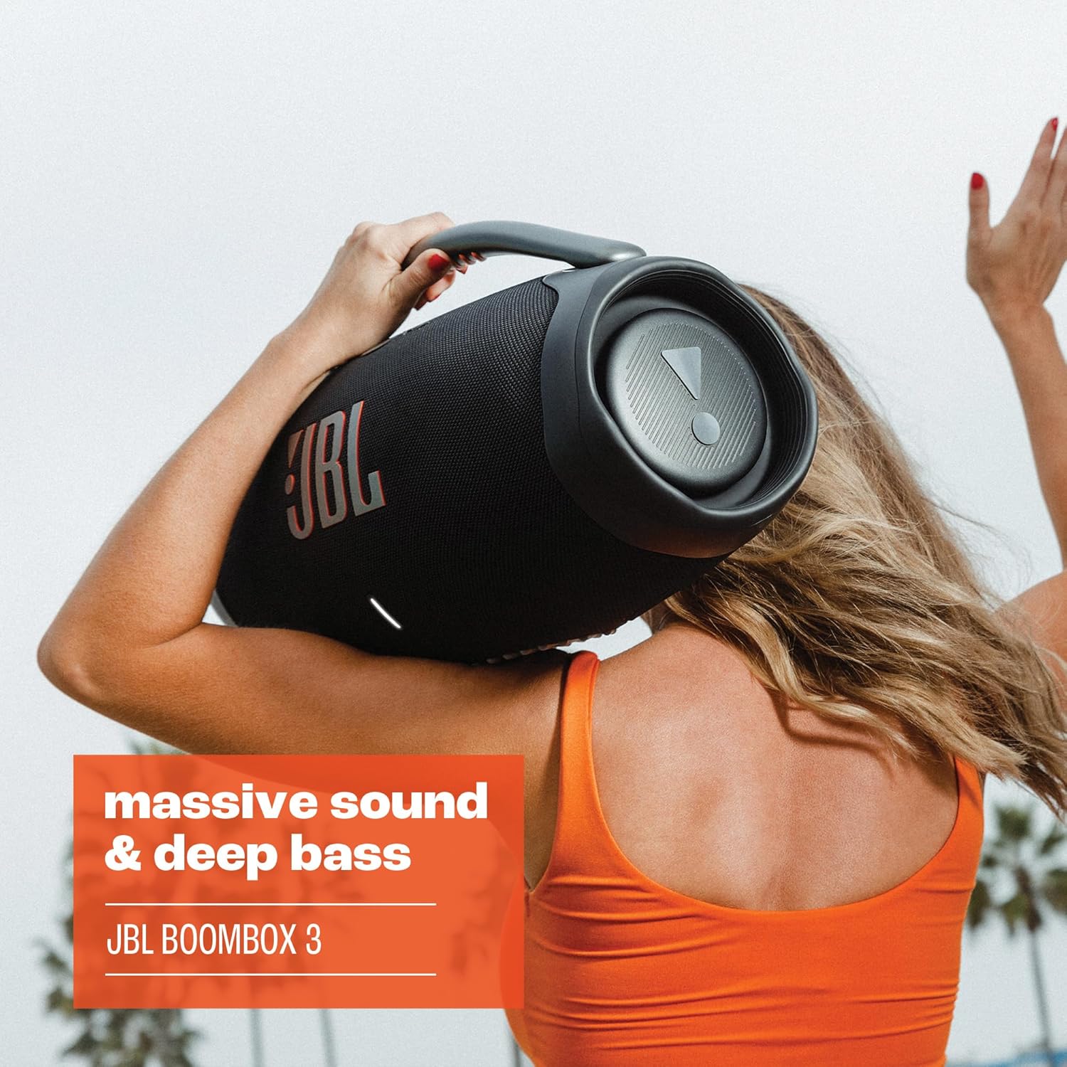 JBL Boombox 3 Black Portable Bluetooth Speaker IPX7 Waterproof 24 Hour Playtime PartyBoost - Image 2