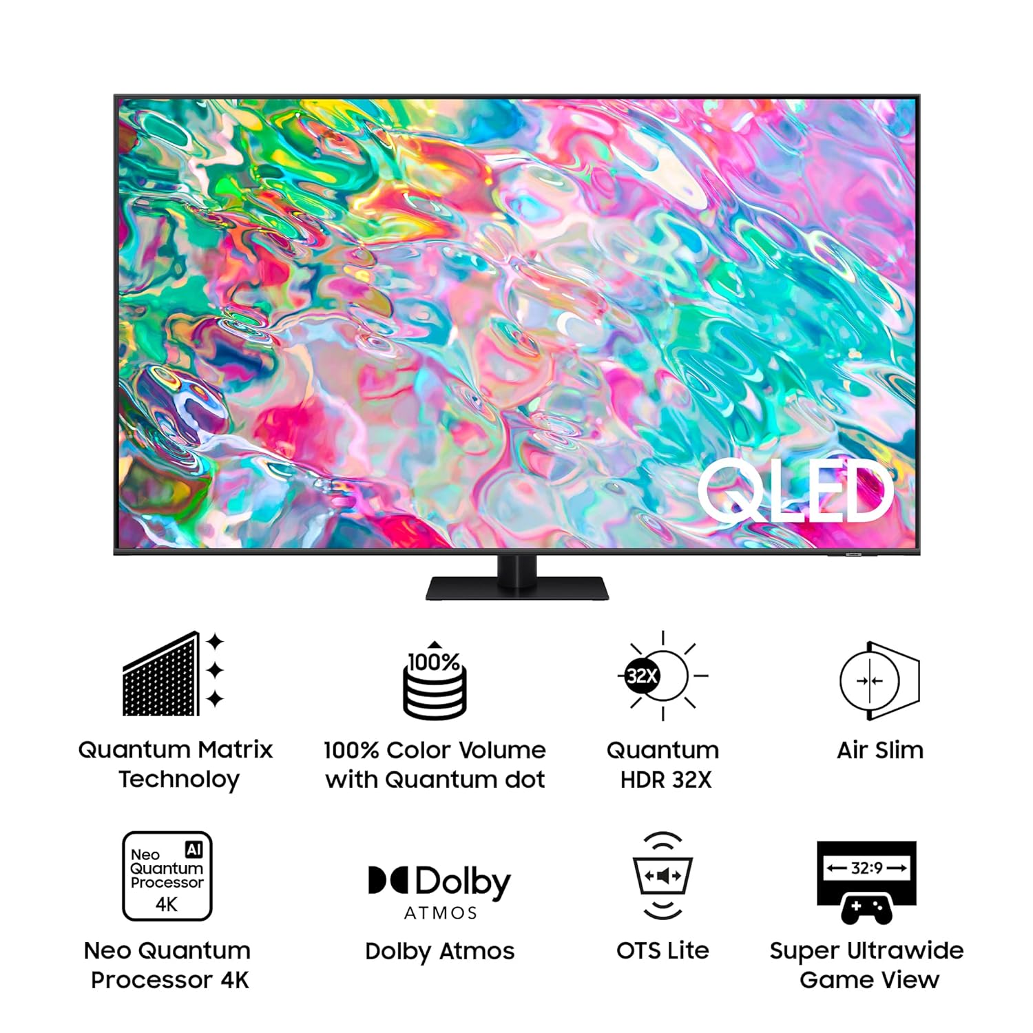 Samsung 75 Inch 4K UHD Smart QLED TV Titan Grey QA75Q70BAKXXL - Image 2