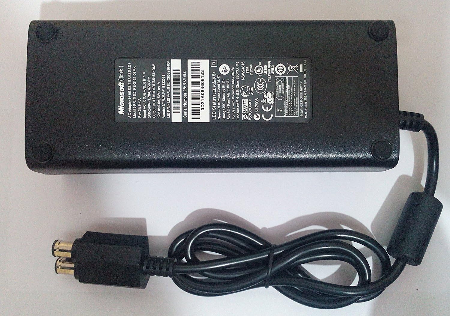 Genuine Microsoft Xbox 360 Slim AC Adapter Power Supply 100-127V - Image 2
