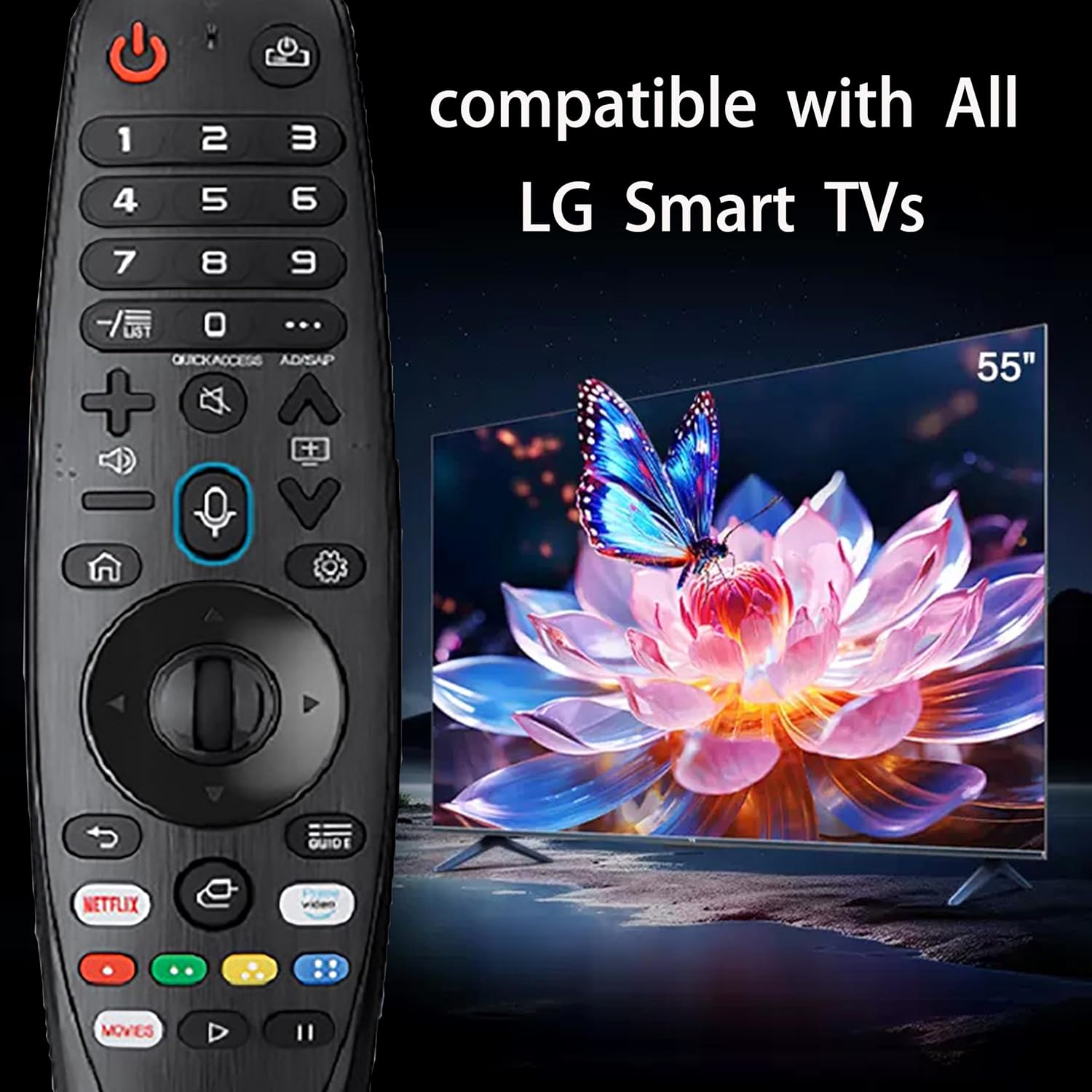 Joelrise AKB75855501 Replacement Smart TV Remote Control for LG AN-MR20GA AN-MR19BA with Wheel Control 433 MHz - Image 3