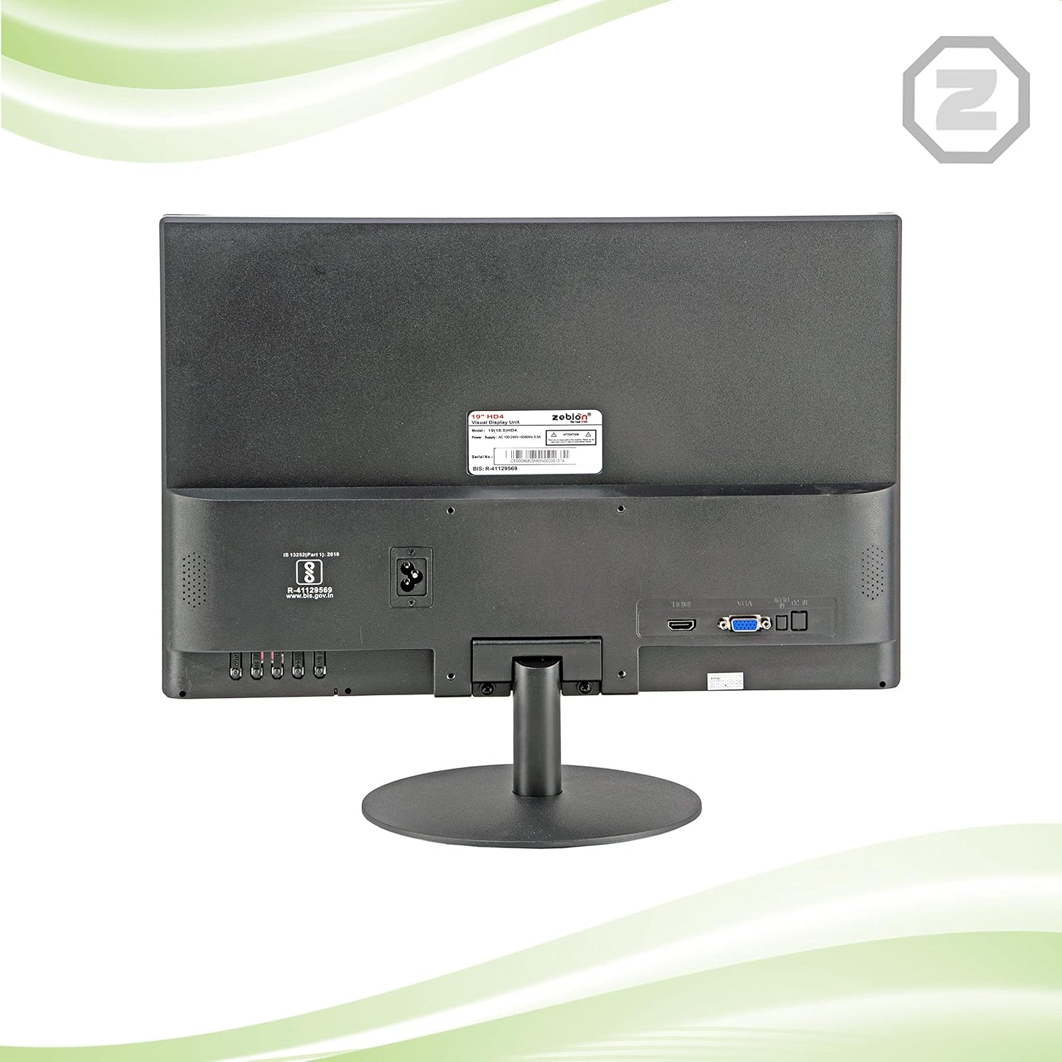 Zebion Enliven 18.5 Inch HD1 Ready Black LED Monitor - Image 3