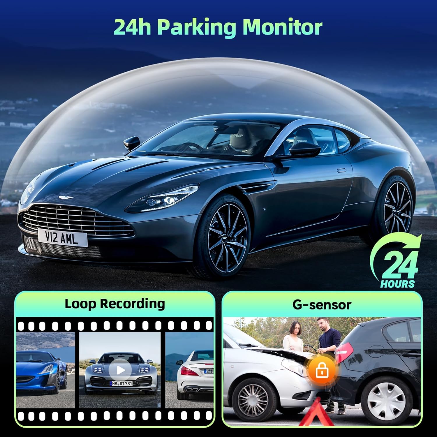 LAMTTO 9 Inch Wireless Portable Carplay Screen 4K Dashcam 1080p Backup Camera Apple Carplay Android Auto - Image 4
