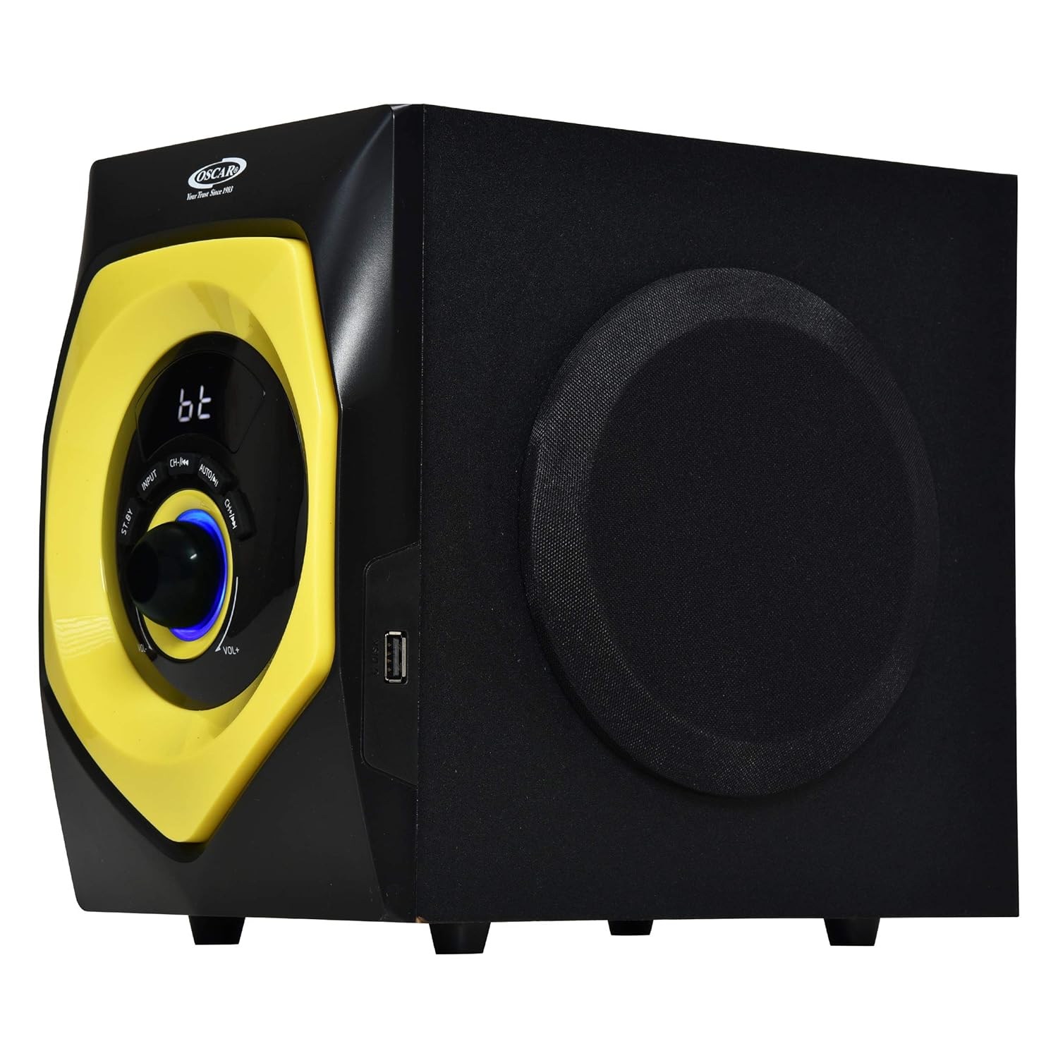Oscar OSC-4140BT 4.1 Channel Home Theater System 25W RMS Bluetooth USB/SD/MMC FM Yellow/Black - Image 3