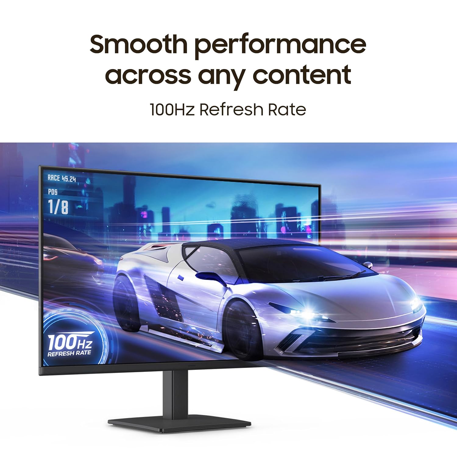Samsung 22 Inch FHD 100Hz IPS Flat Monitor Black - Image 2
