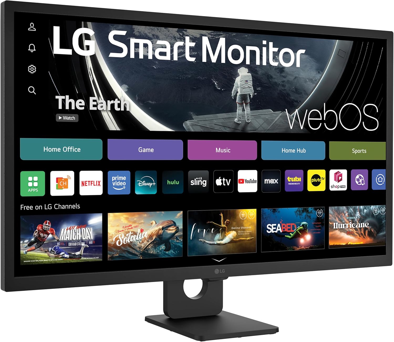 LG 32-Inch FHD Smart Monitor IPS Display webOS 23 HDR 10 Bluetooth Black - Image 7