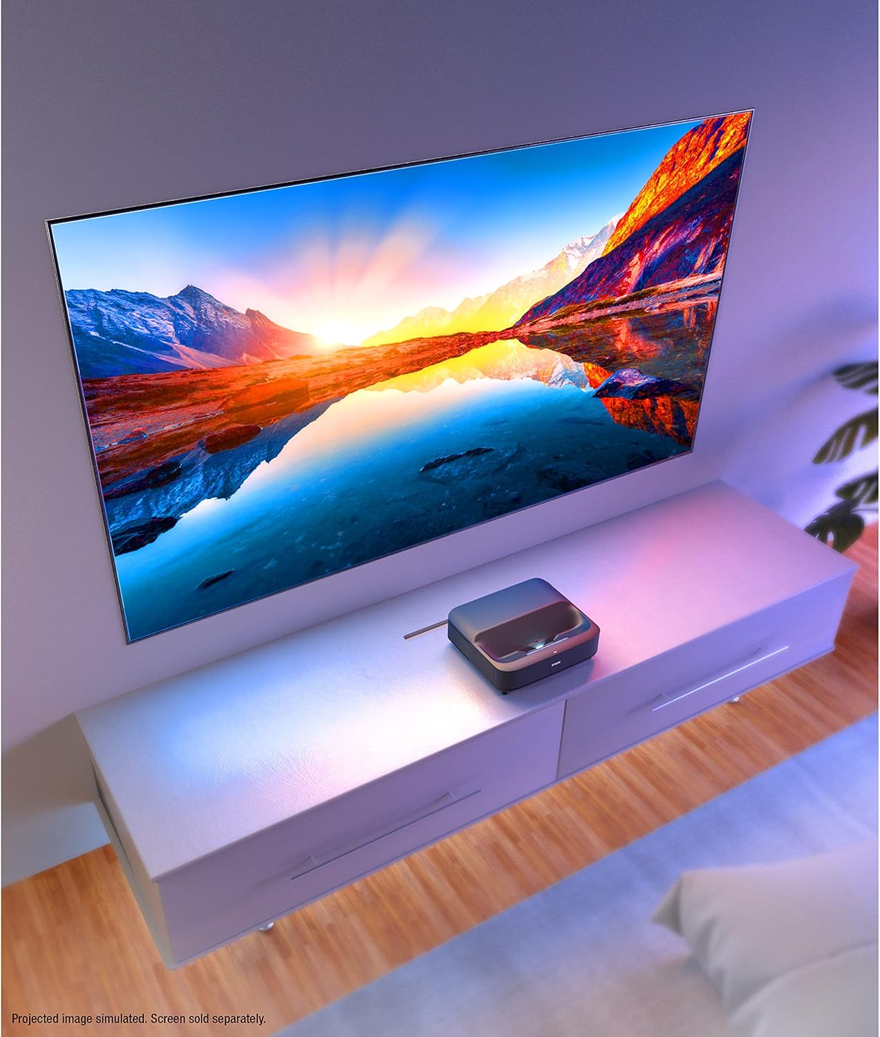 Epson EpiqVision LS300 Black Renewed Ultra Short Throw 3LCD Smart Laser Projector 3600 Lumens HDR Android TV - Image 2