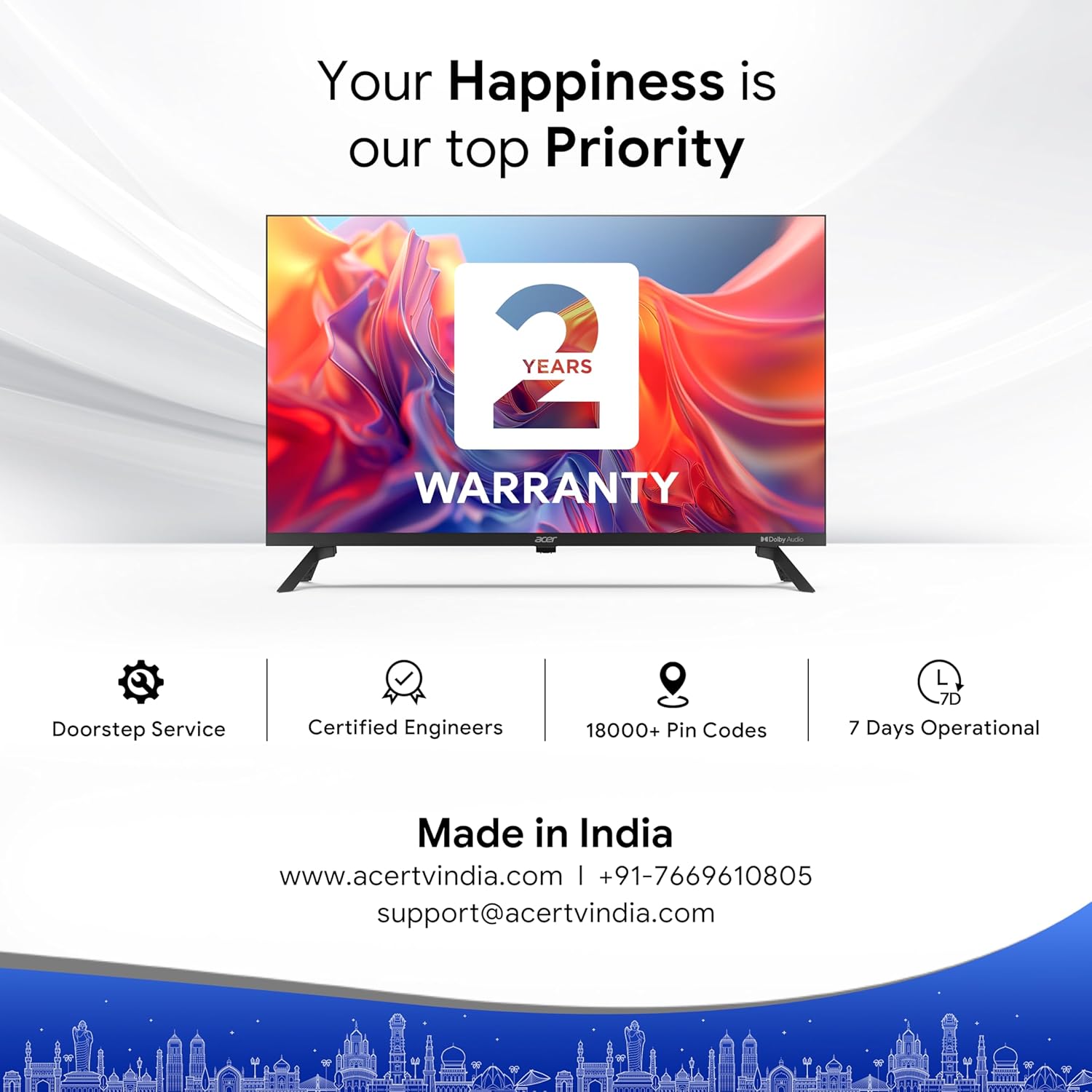 Acer 32 Inch HD Ready Smart Google LED TV Black AR32GT2841HDFL - Image 8