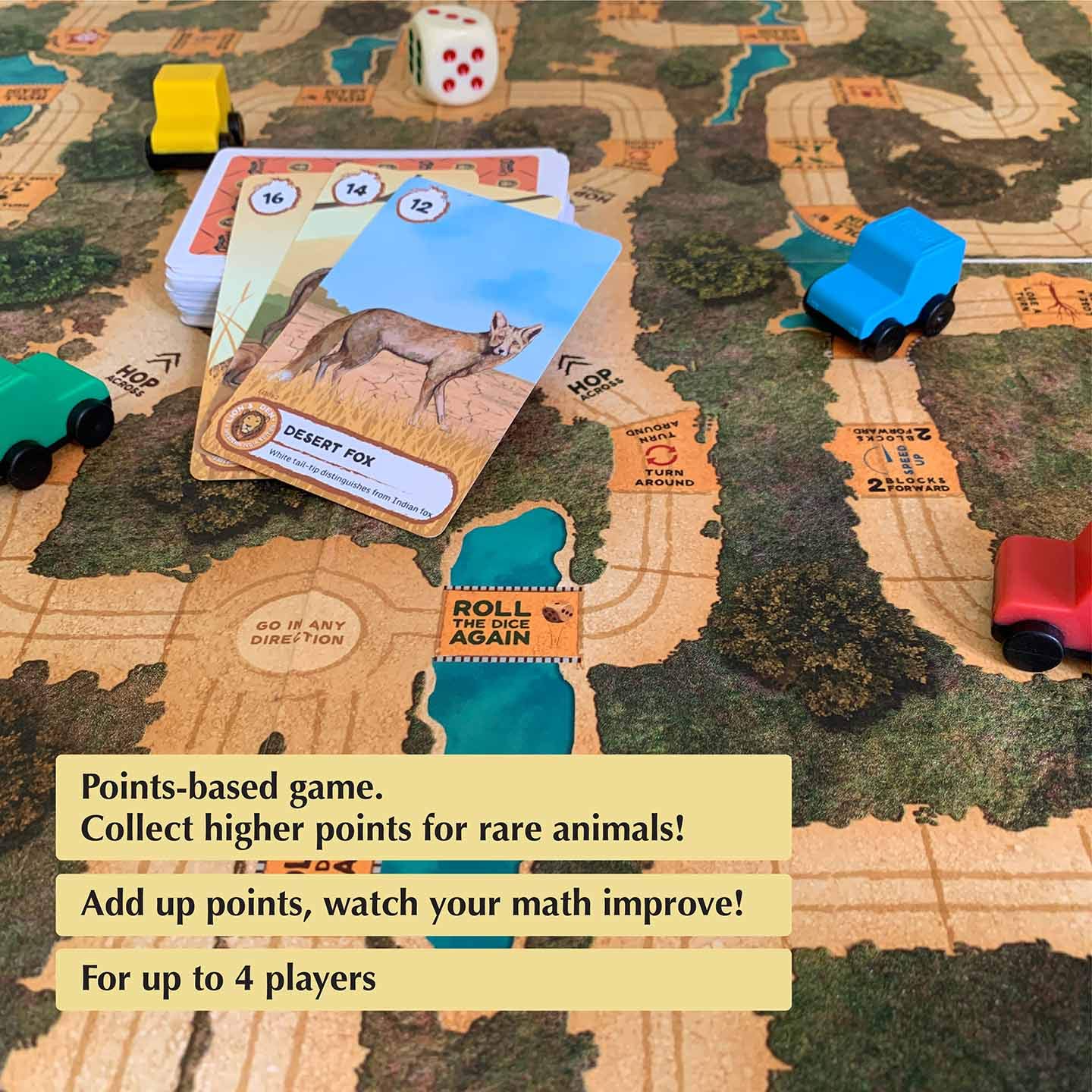 KAADOO Big Game Lion's Den Educational Adventure Safari Board Game for Kids 6+ 2-4 Players - Image 5