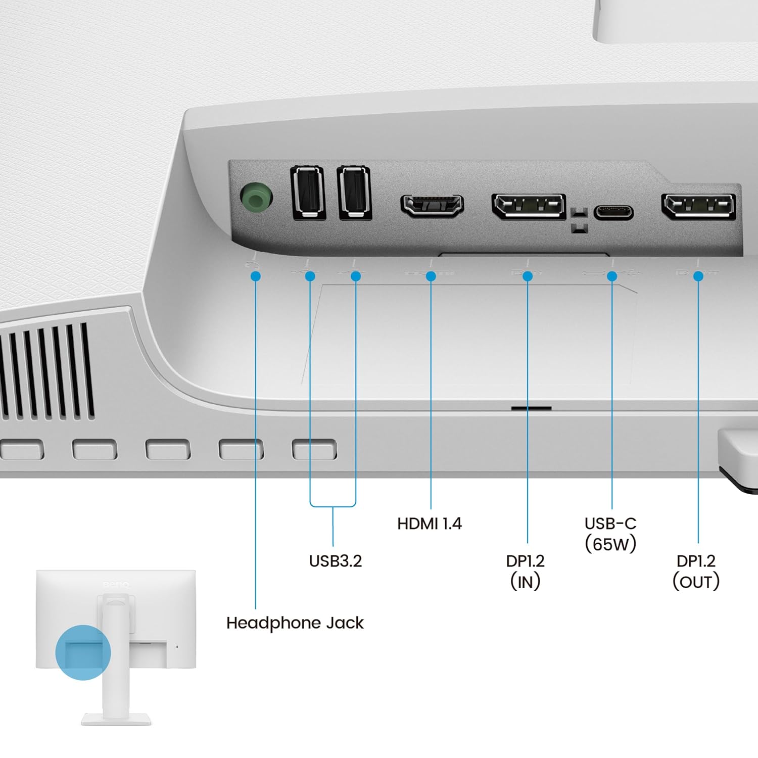 BenQ GW2486TC 24 Inch IPS 100Hz Full HD White Coding Monitor with USB-C 65W PD - Image 14